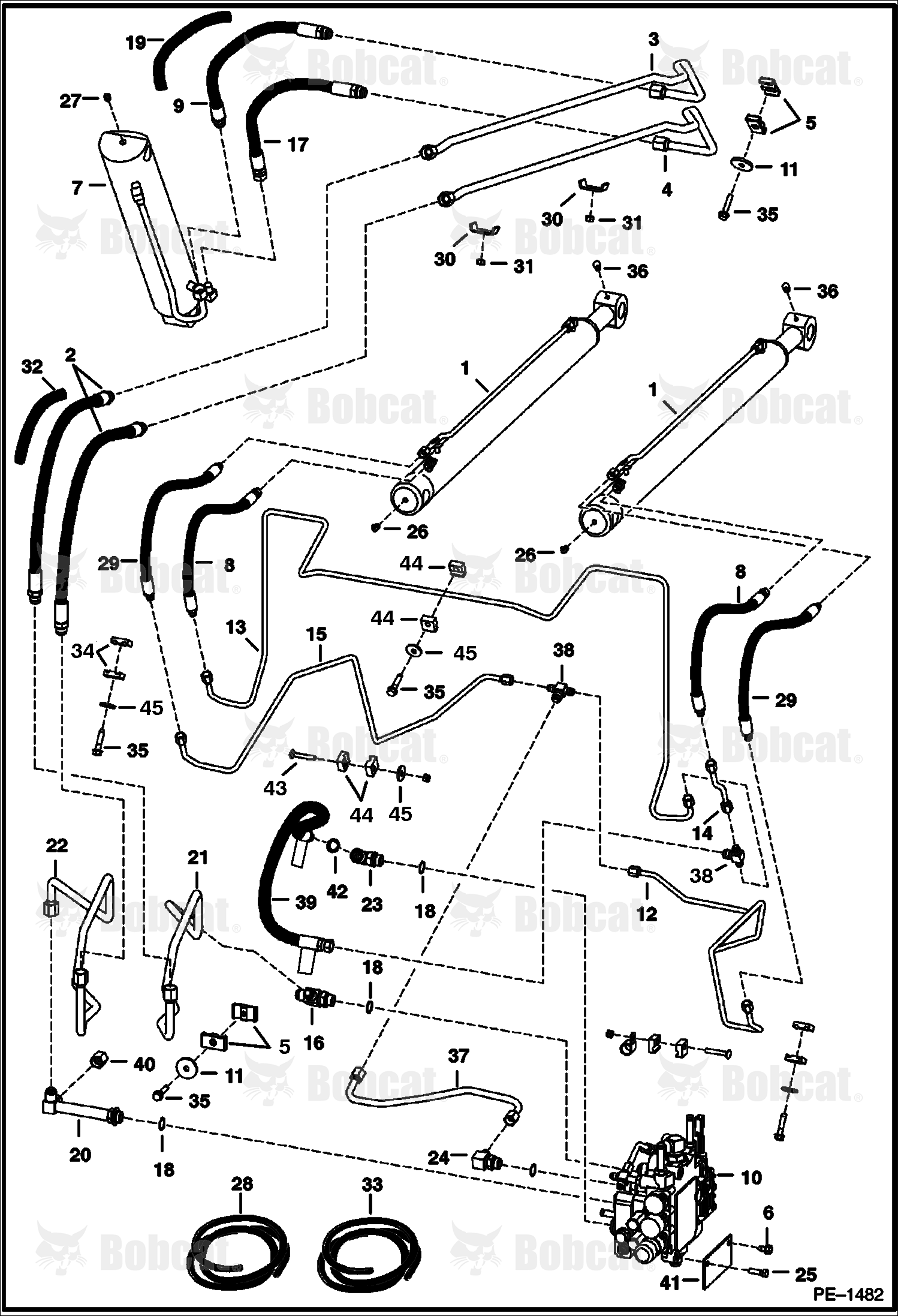 Hydraulic Circuitry (W/O Bucket Positioning Valve) 512263000 & Above, 512452000 & Above
