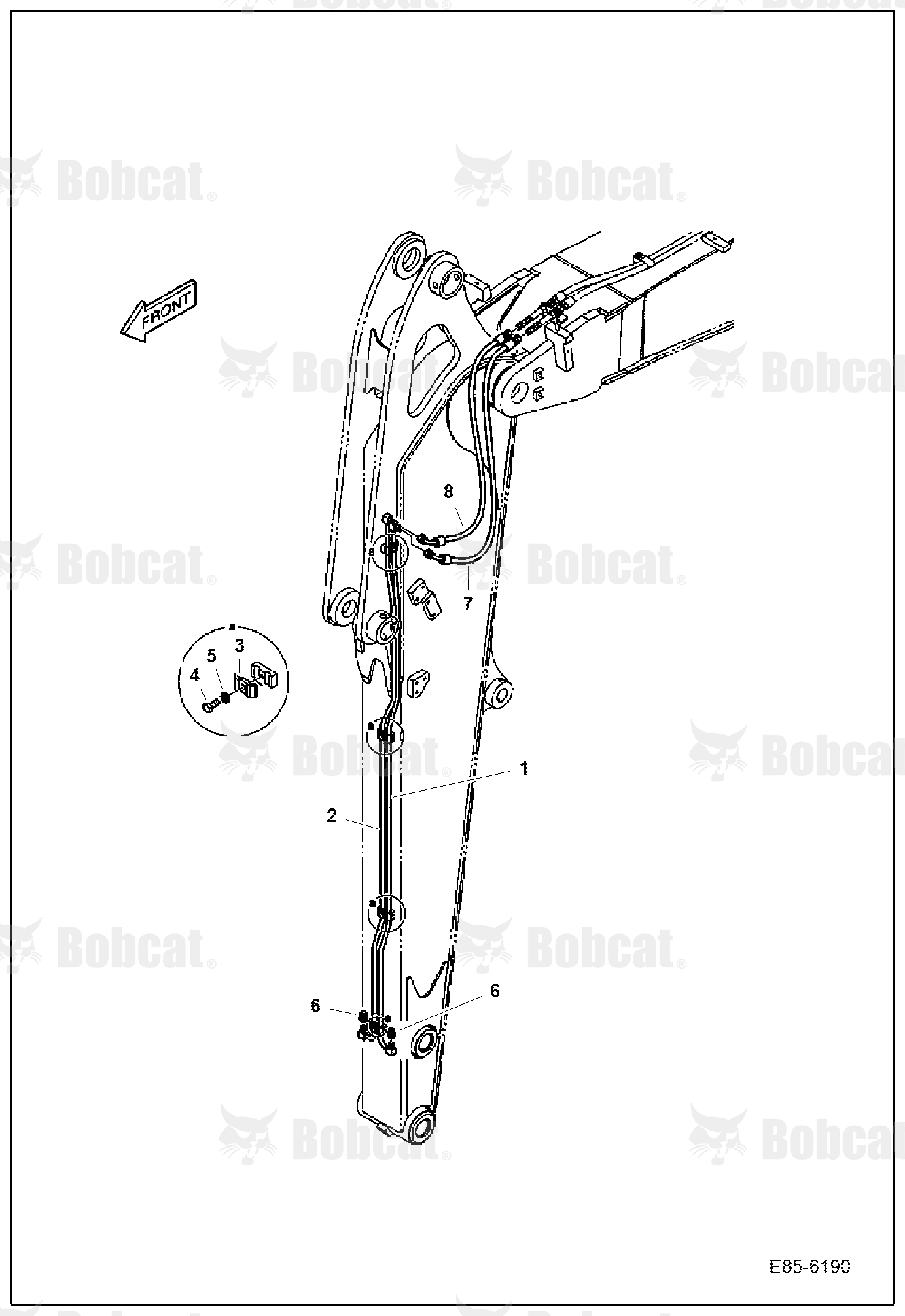 Hydraulic Pilot Circuitry (Arm 2.25m) (Quick Clamp)