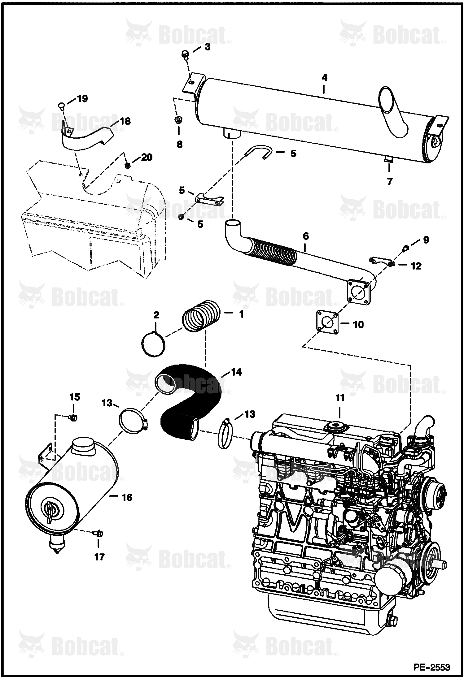 Engine & Attaching Parts (Air Cleaner & Muffler)