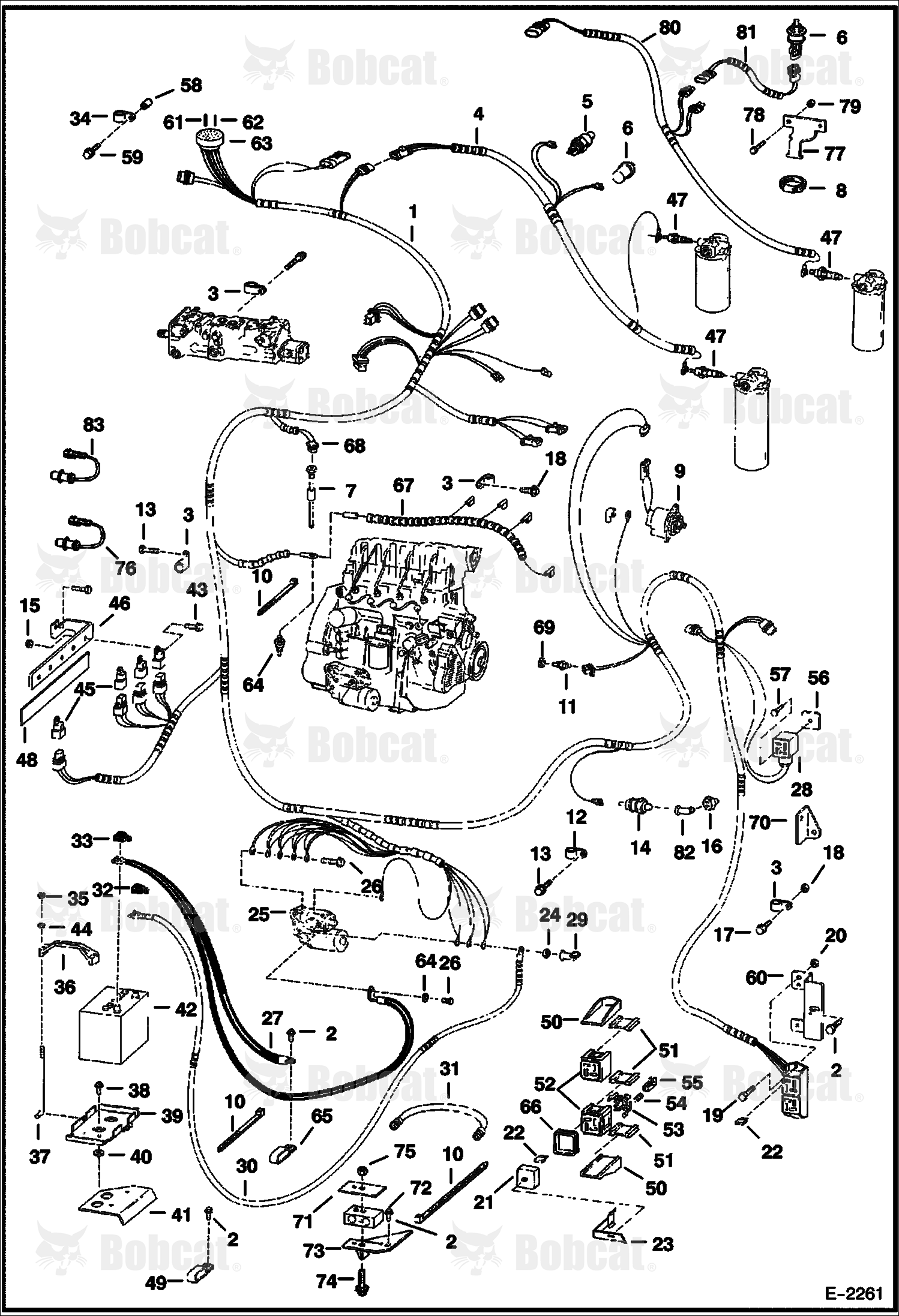 Engine Electrical Circuitry (W/O B.O.S.S. Option)