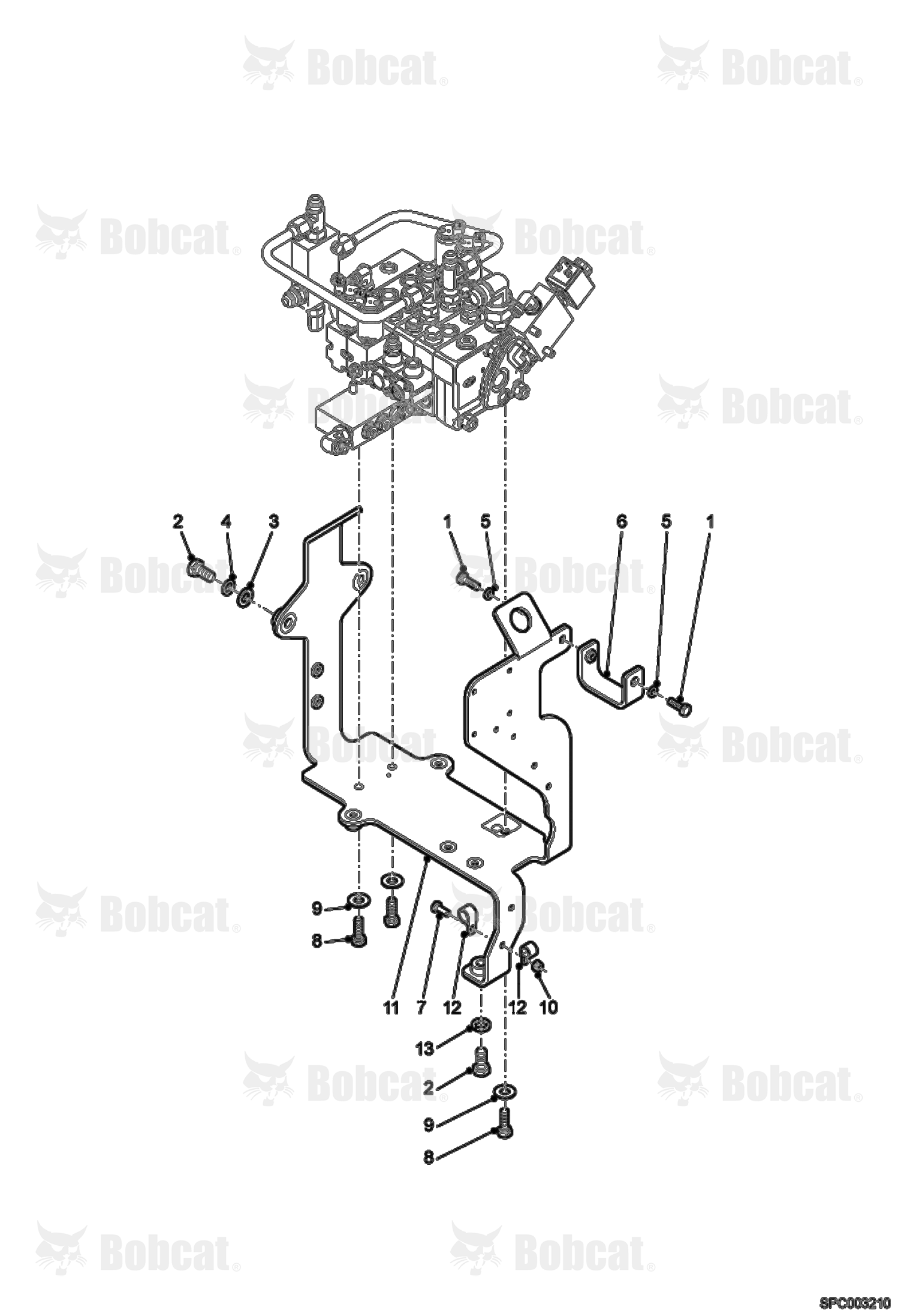 Hydraulic Circuitry (Control Valve Fixation)  AC1C11001 - AC1C11238, AC1D11001 - AC1D11999