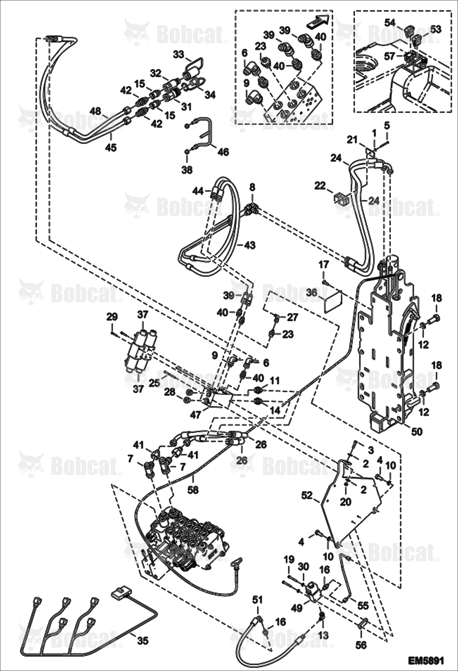 Rear Hydraulic Hook & Auxiliary Hydraulics  A8G813002 - A8G814999, A8G913002 - A8G914999