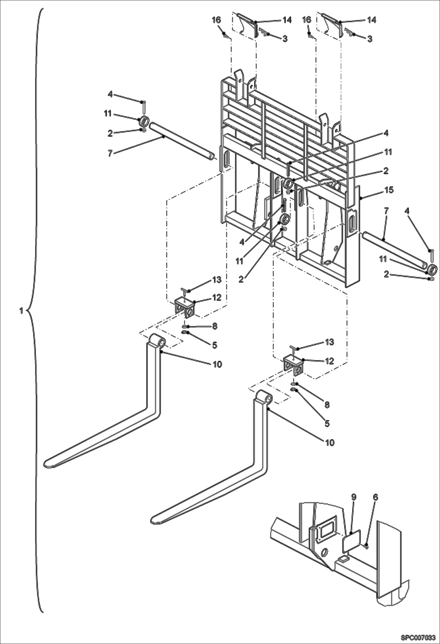 Floating Pallet Forks