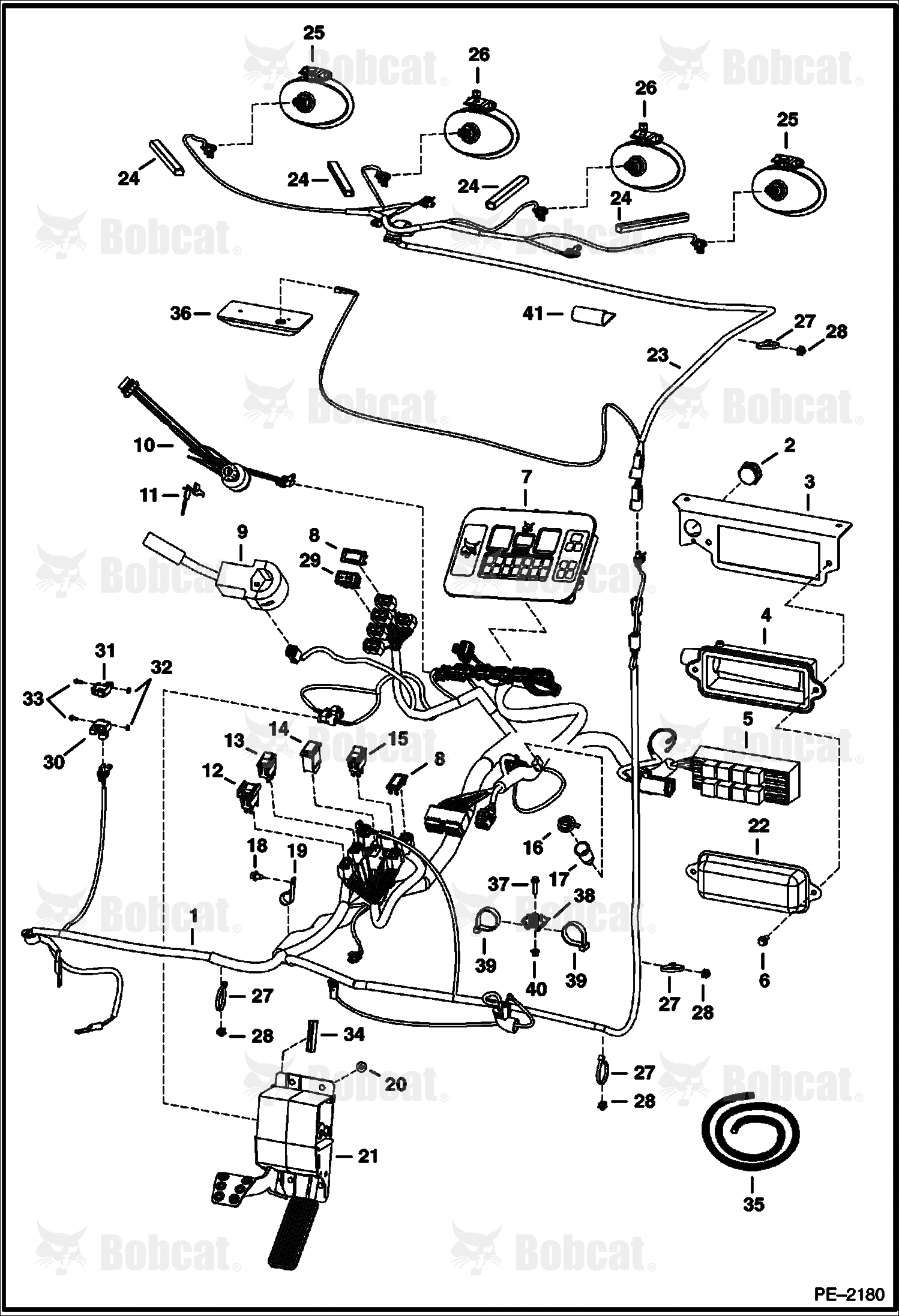 CAB Electrical Circuitry (Plastic Covered Pedal Assembly) 520511459 & Above