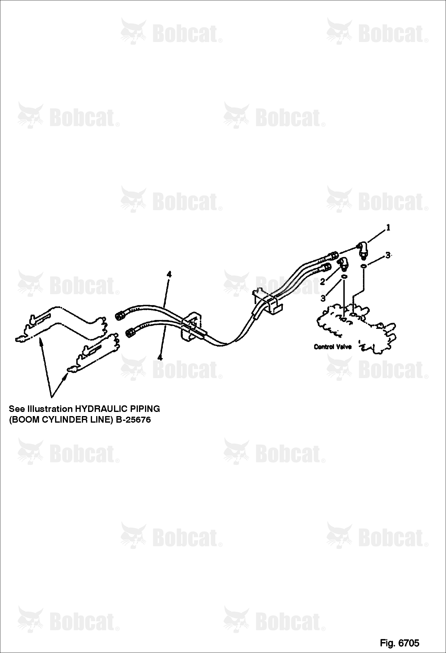 Hydraulic Piping (BUCKET Cylinder LINE) (CHASSIS SIDE)