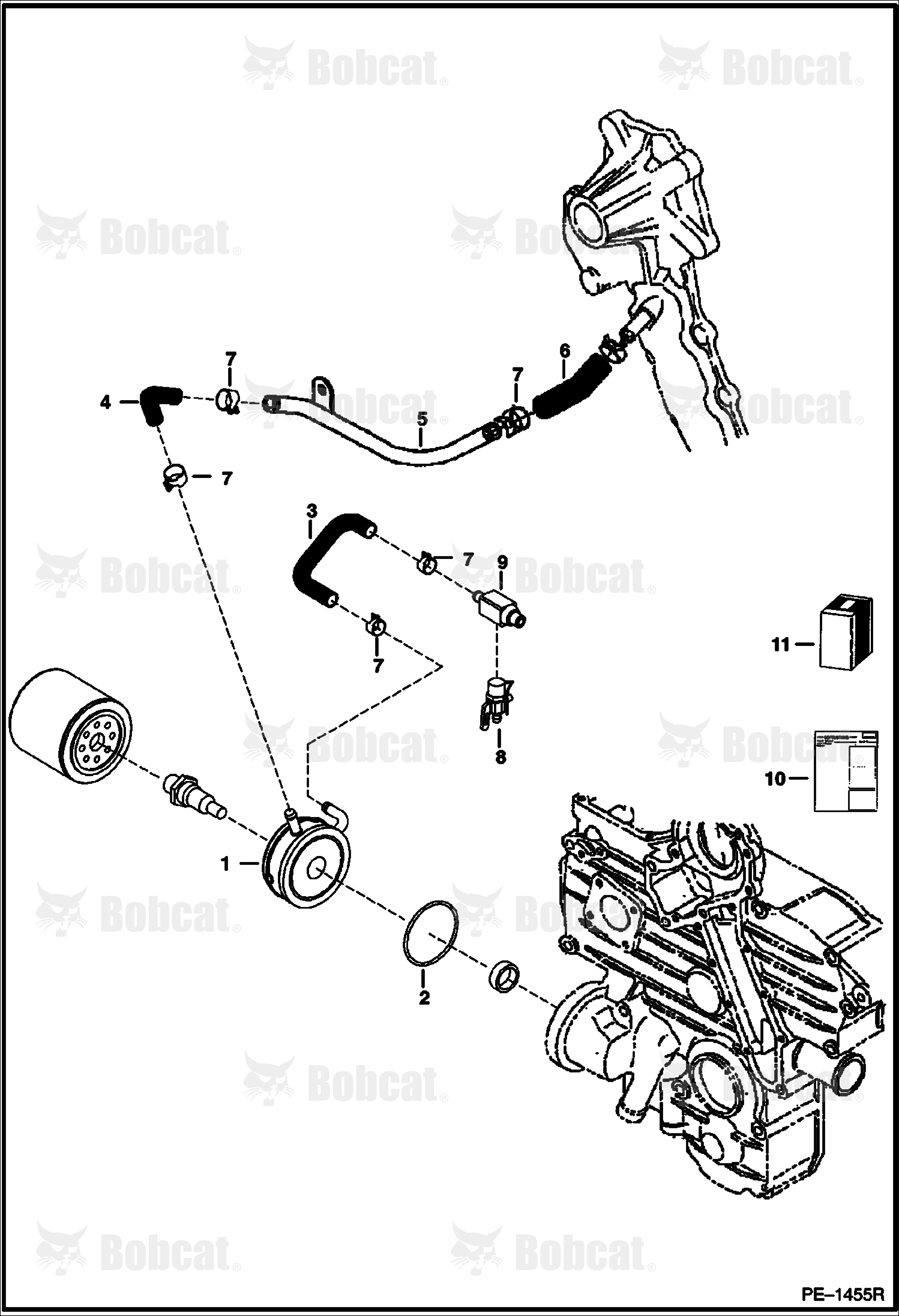 Oil Cooler (Kubota - V2003T) (1G622-00000)  500K12422 & Above, 519022518 & Above, 519212423 & Above