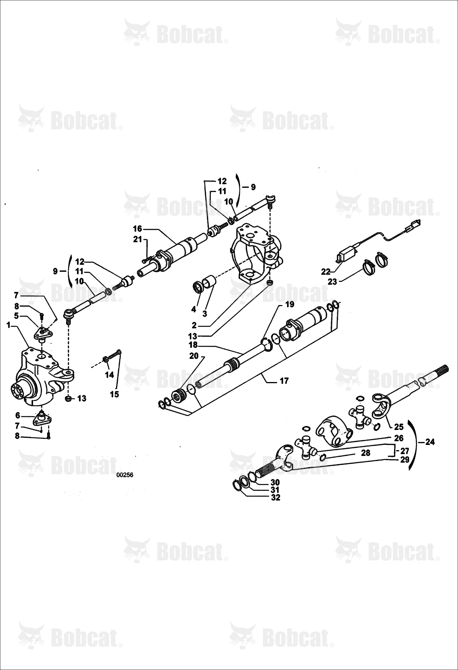 Front Axle - Pivots and Cylinder