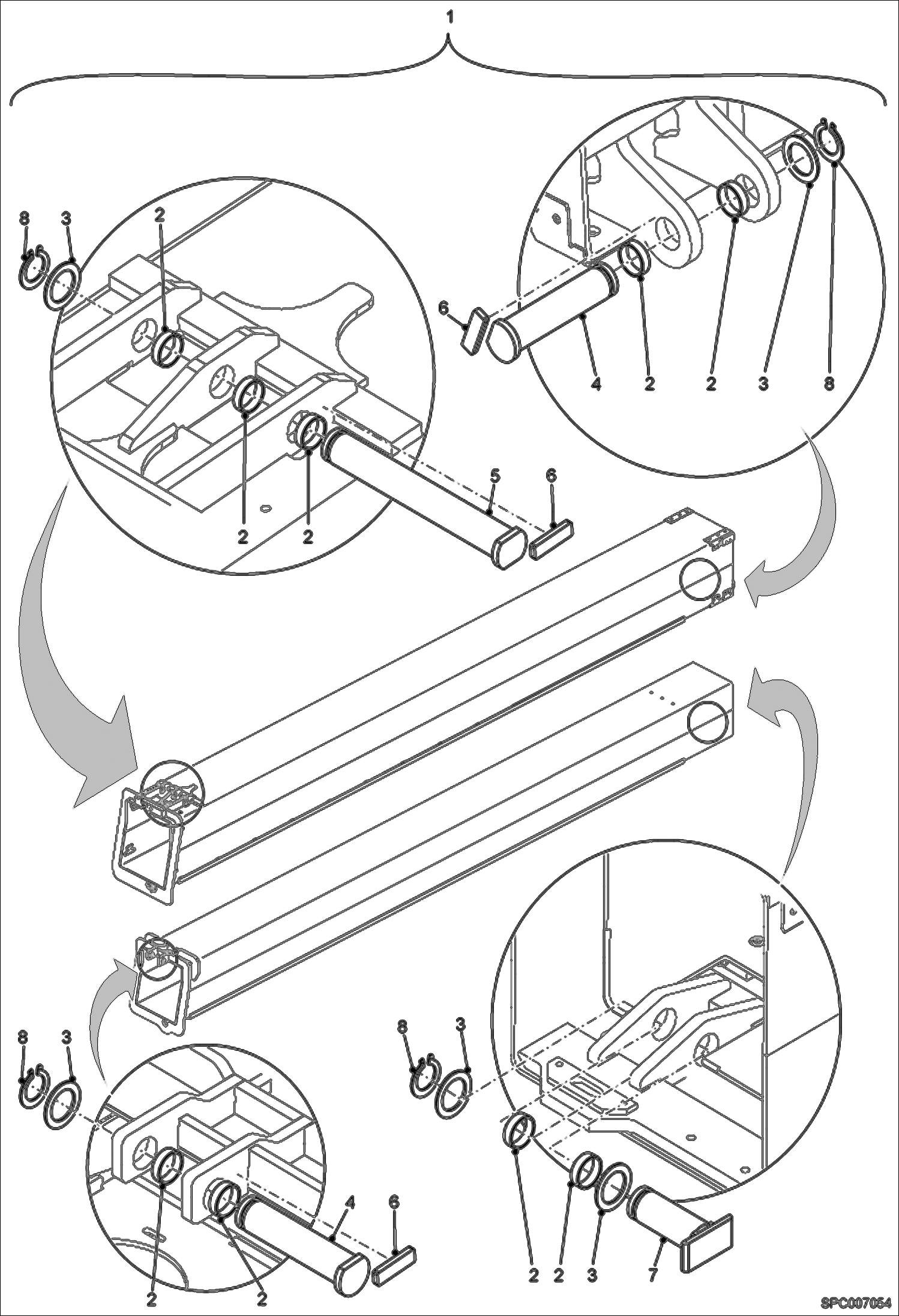 Boom Chain Pulley Axles Kit 363311001 - 363312000