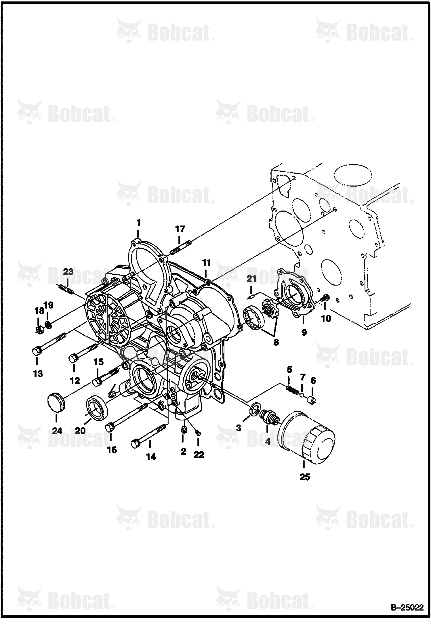 Gear Case (Kubota D1005 Tier II)  538911001 & Above, 539011001 & Above