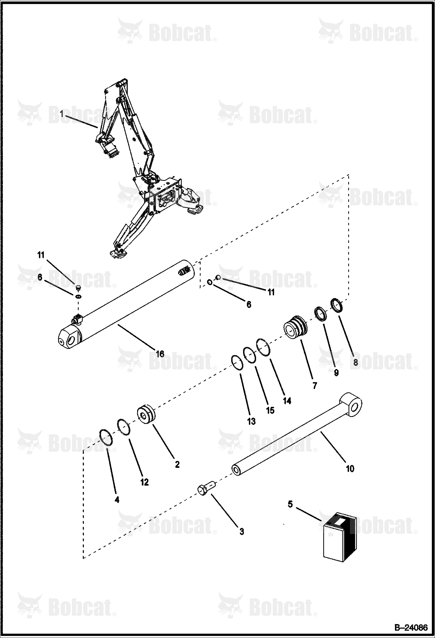 Bucket Cylinder (Center Mount Backhoe)