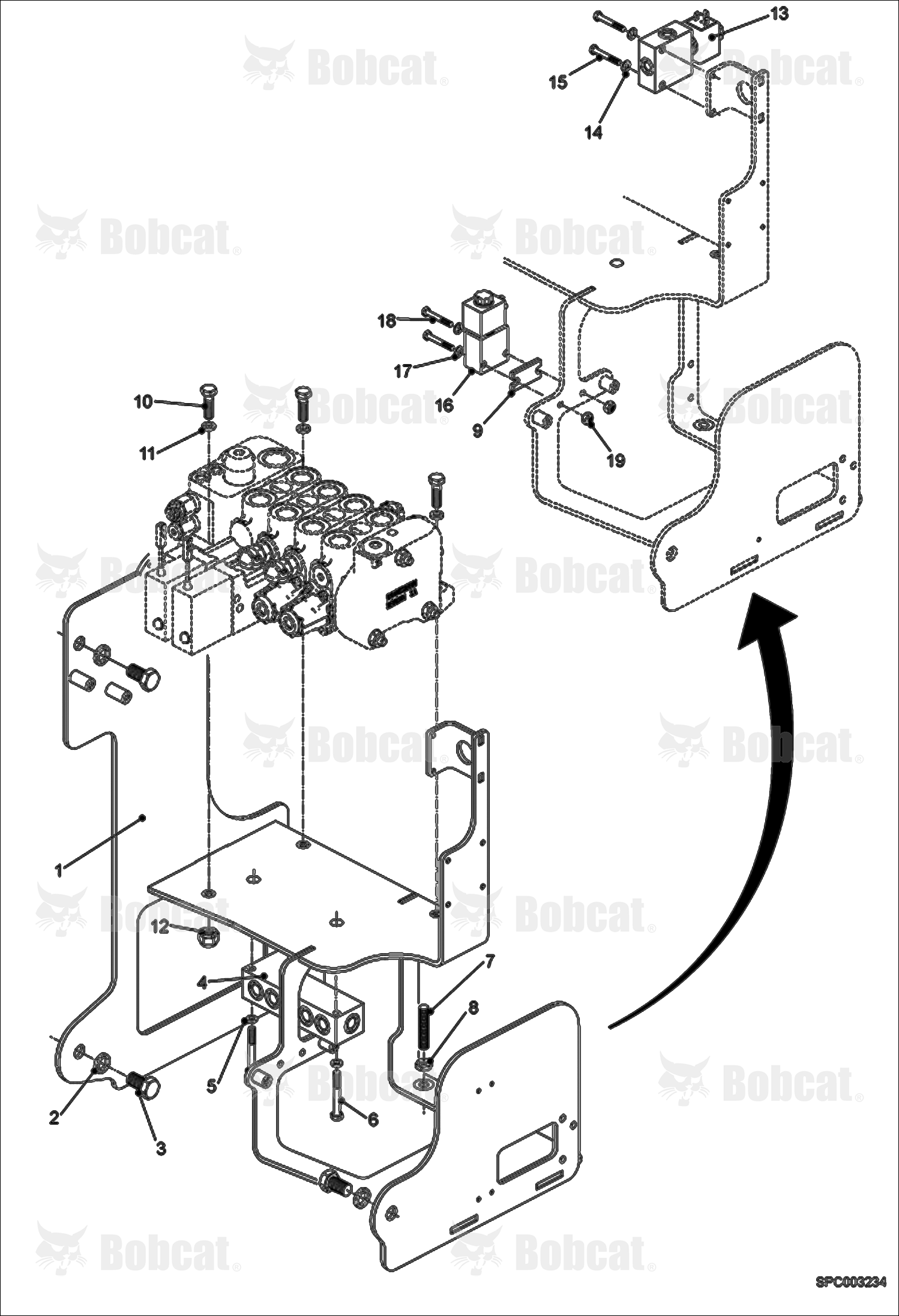 Hydraulic Control Valve Fixation A8HF11001 - A8HF14999, A8H611001 - A8H614999