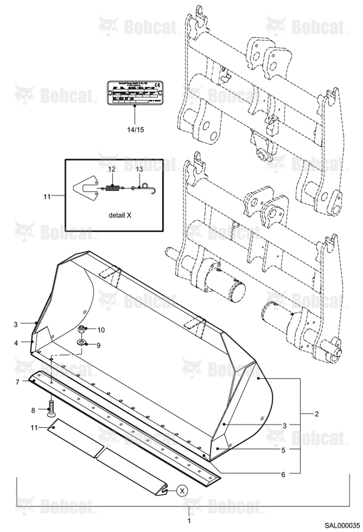 Light Material Bucket - 2200MM