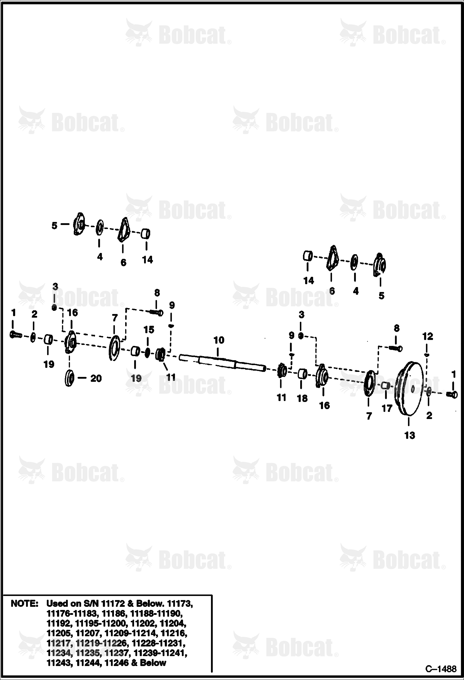 Upper Jackshaft  499611001 - 499614296