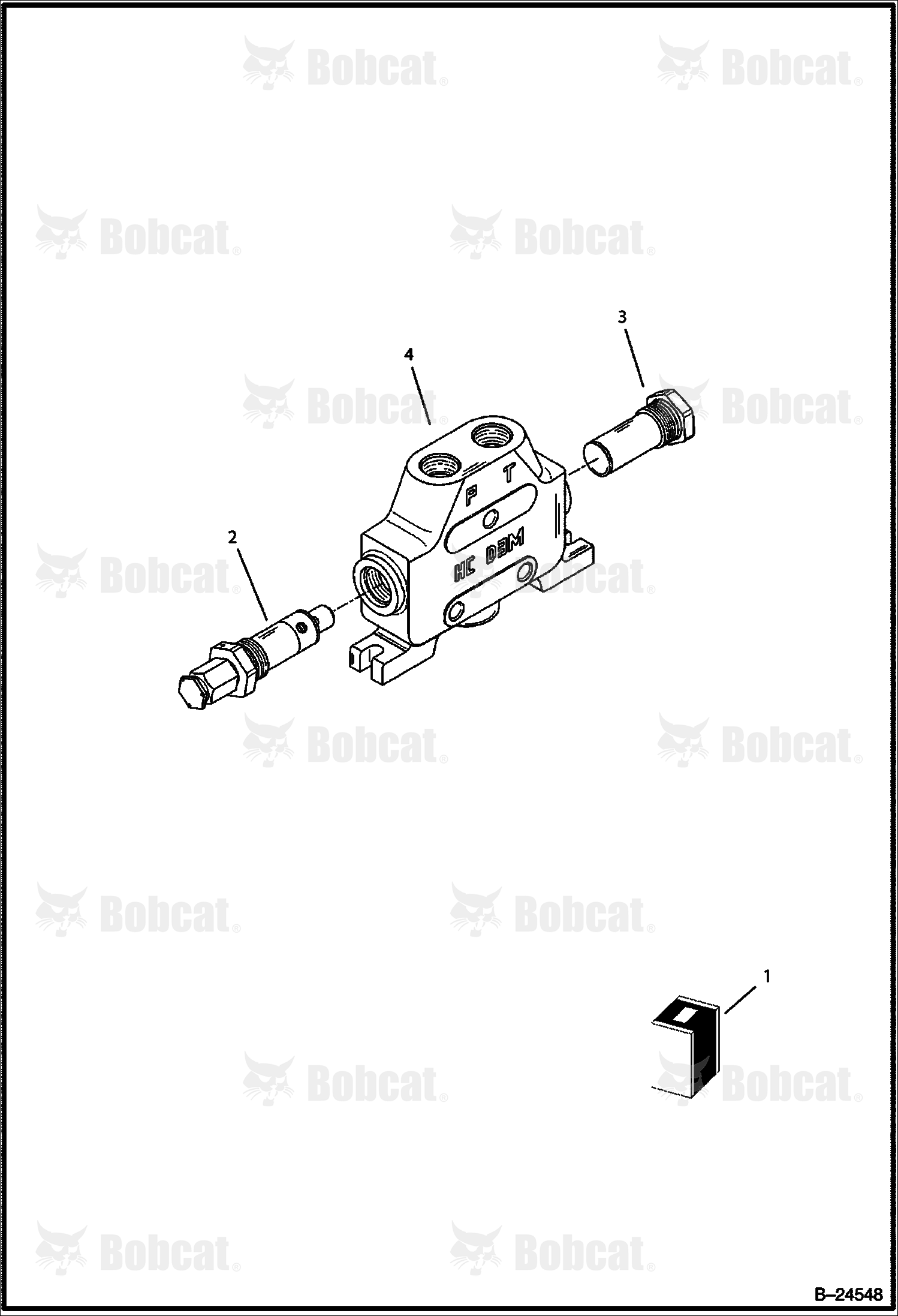 Hydraulic Circuitry (Rear Distributor - Inlet) (Backhoe)