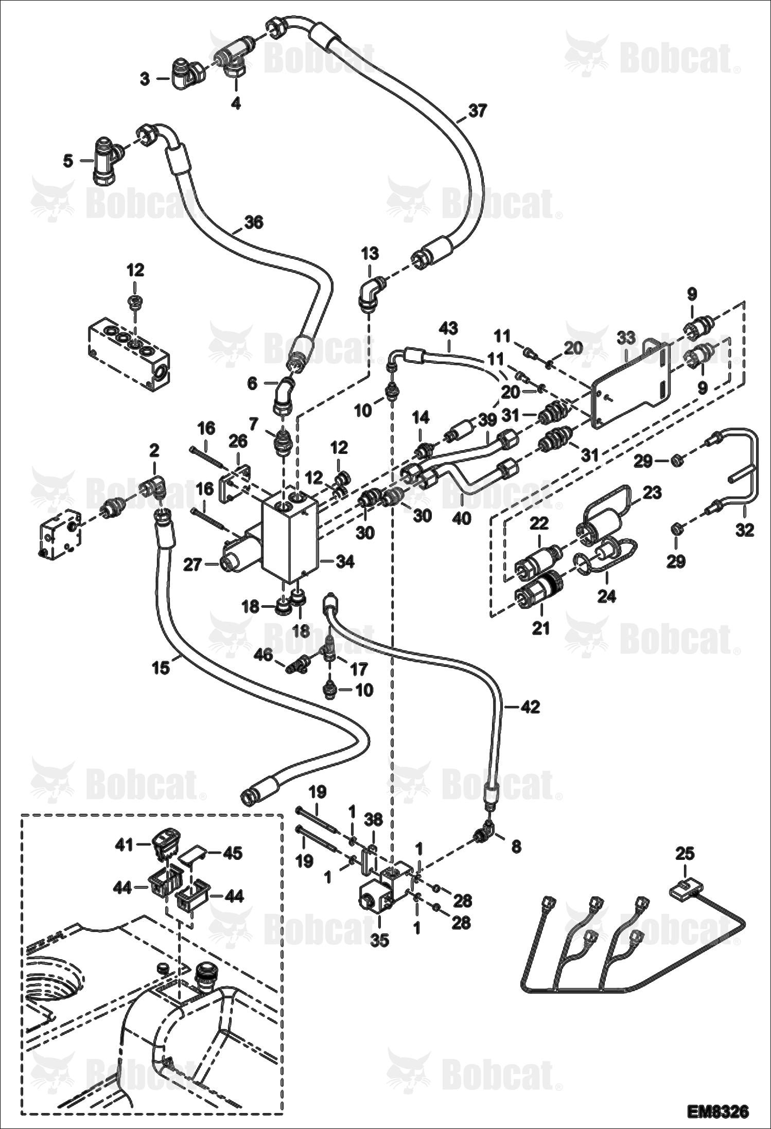 Rear Auxiliary Hydraulics  A8GJ15000 & Above, A8GV15000 & Above