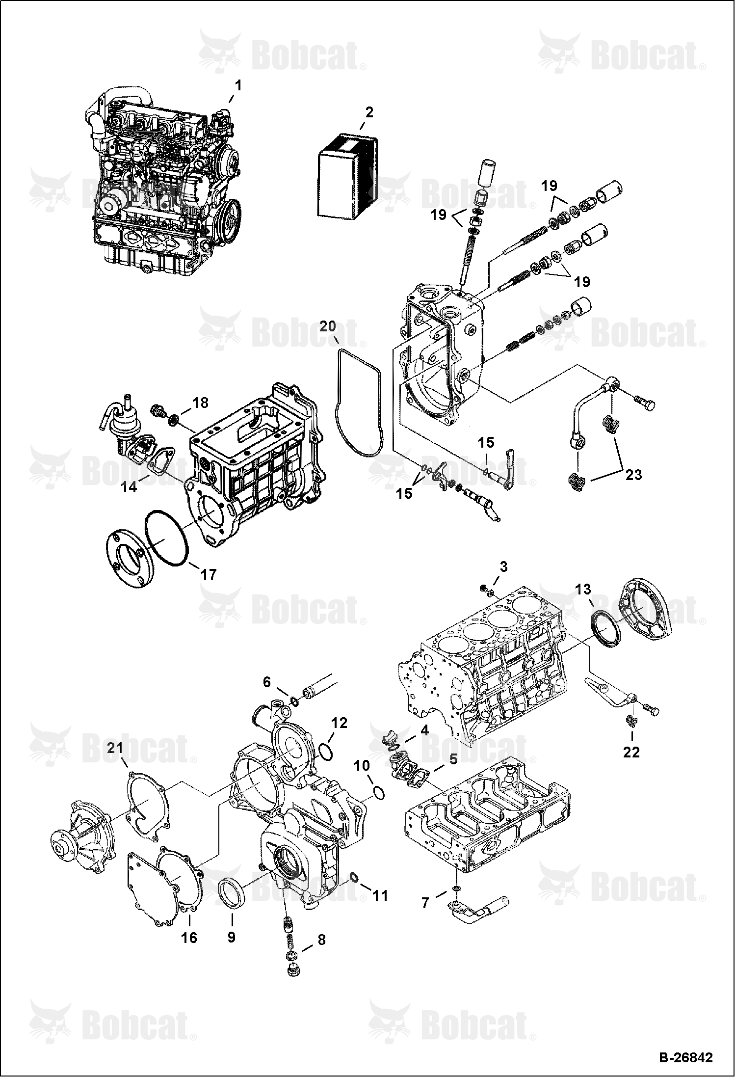 Engine & Lower Gasket Kit (V3300 DI T Kubota)