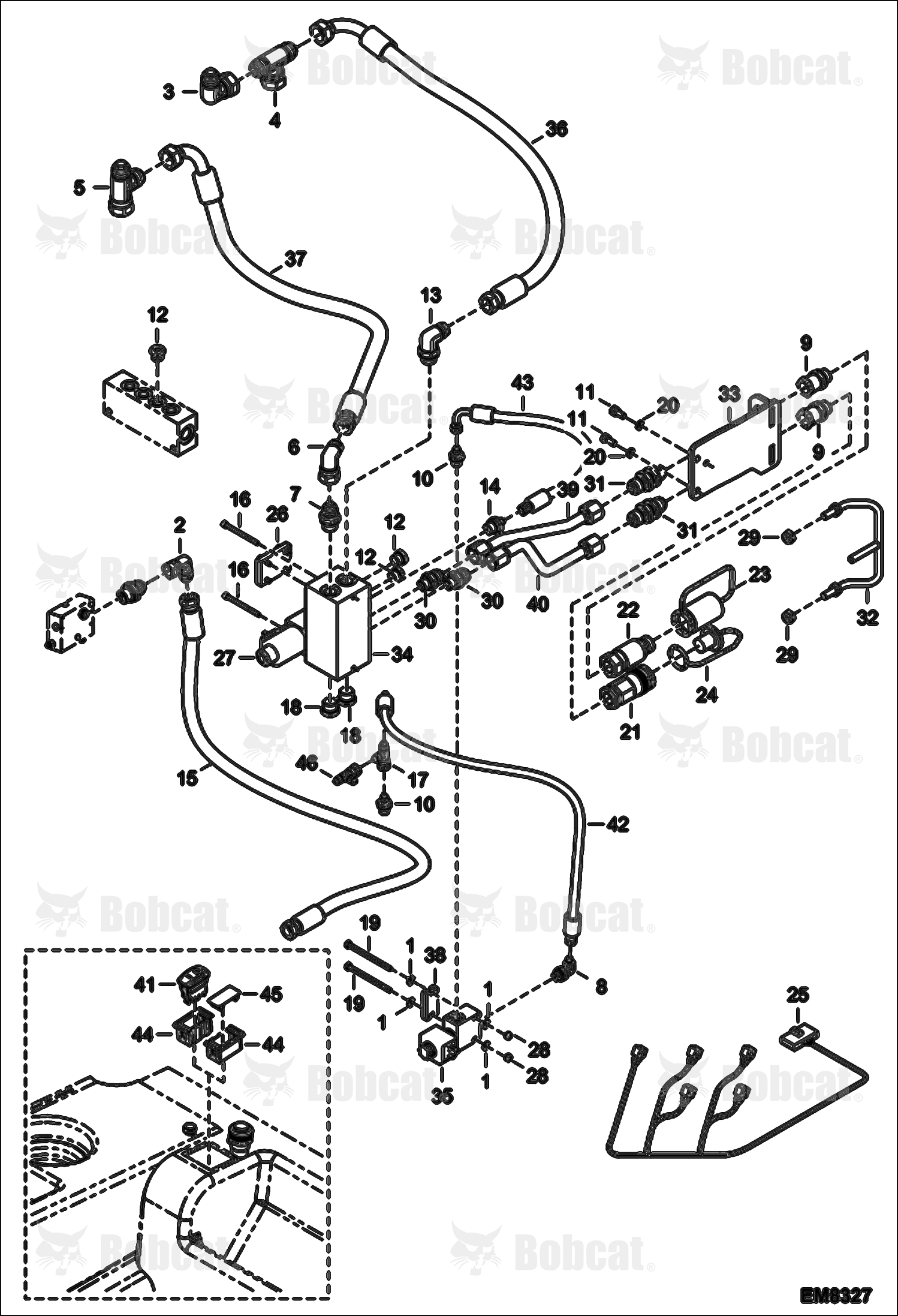 Rear Auxiliary Hydraulics A8HD15000 & Above, A8GW15000 & Above, A8GT15000 & Above