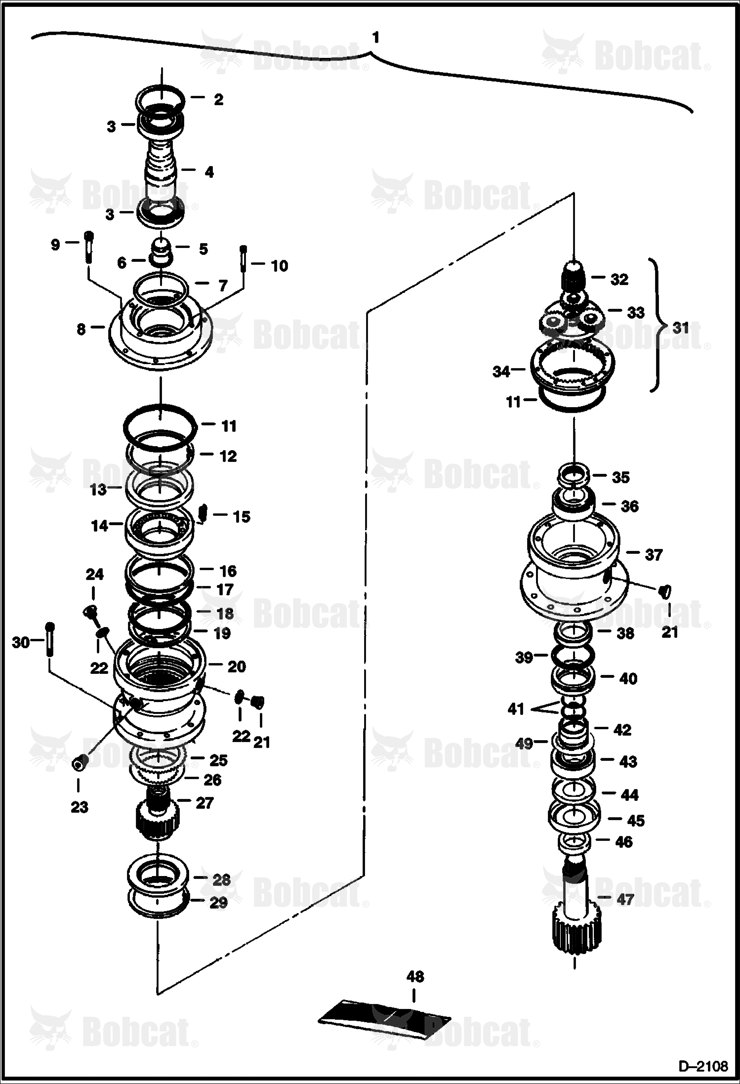 Swing Transmission (W/Brake - Nordic Option) (For Excavators Sold in Scandinavian Countries)