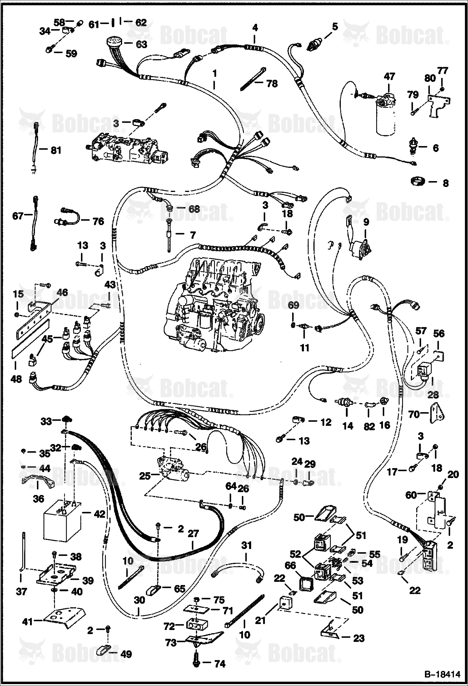 Engine Electrical Circuitry (W/O B.O.S.S. Option)