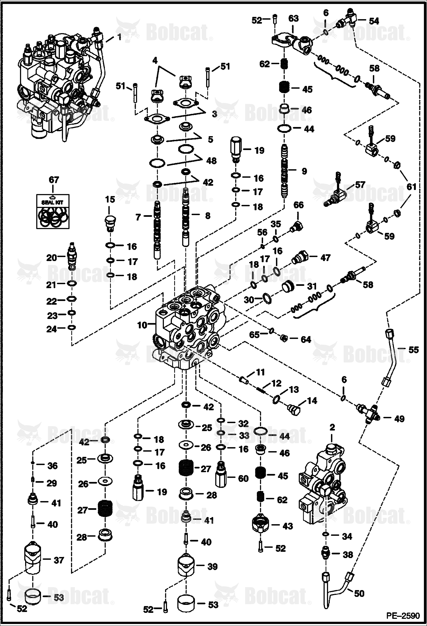 Hydraulic Control Valve (Advanced Hand Control System)(W/BICS Control Valve)