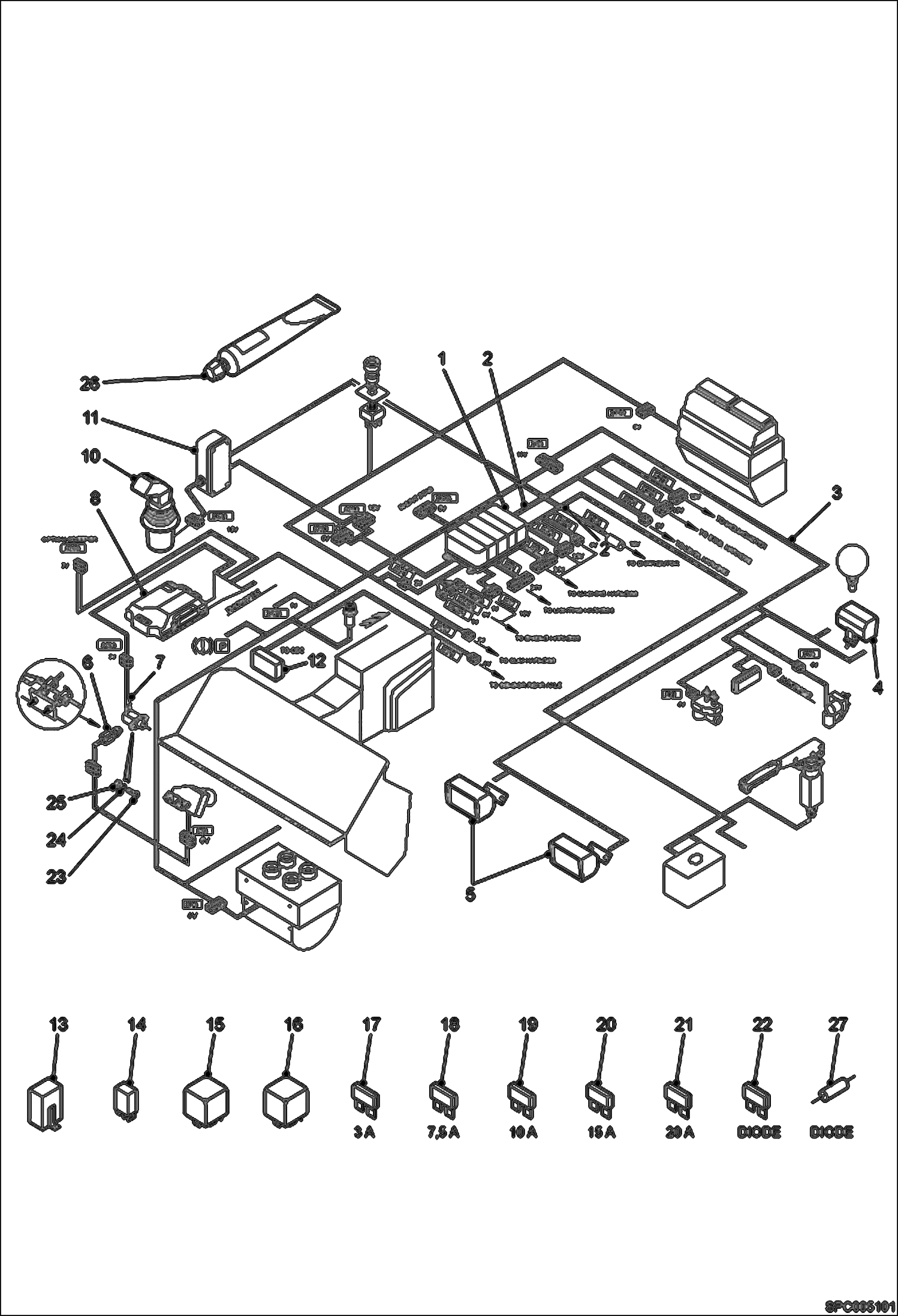 Electrical Circuit CAB  A8GJ11001 - A8GJ12000, A8GV11001 - A8GV12000