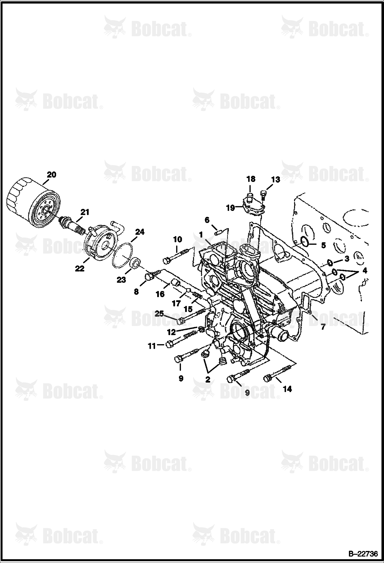 Gearcase (Kubota - V2003TMDI - Tier II) (Engine S/N 9PZ999 & Below)