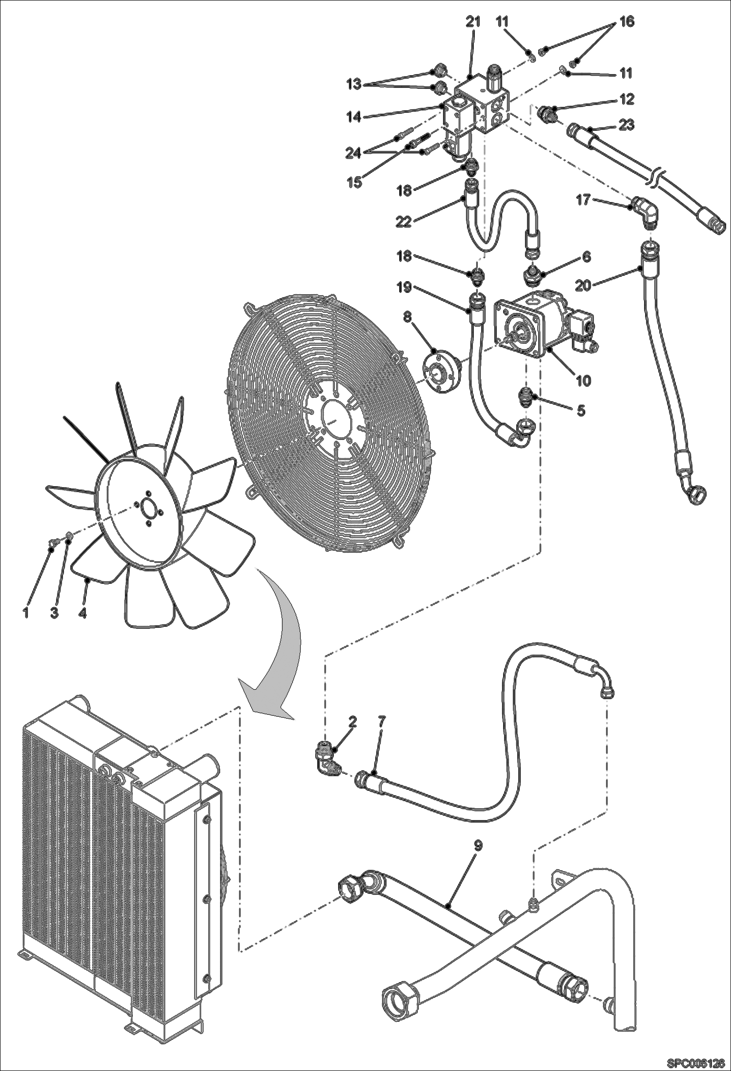 Cooling Fan Circuit (W/ Optional Reverse - W/O Frame Levelling)