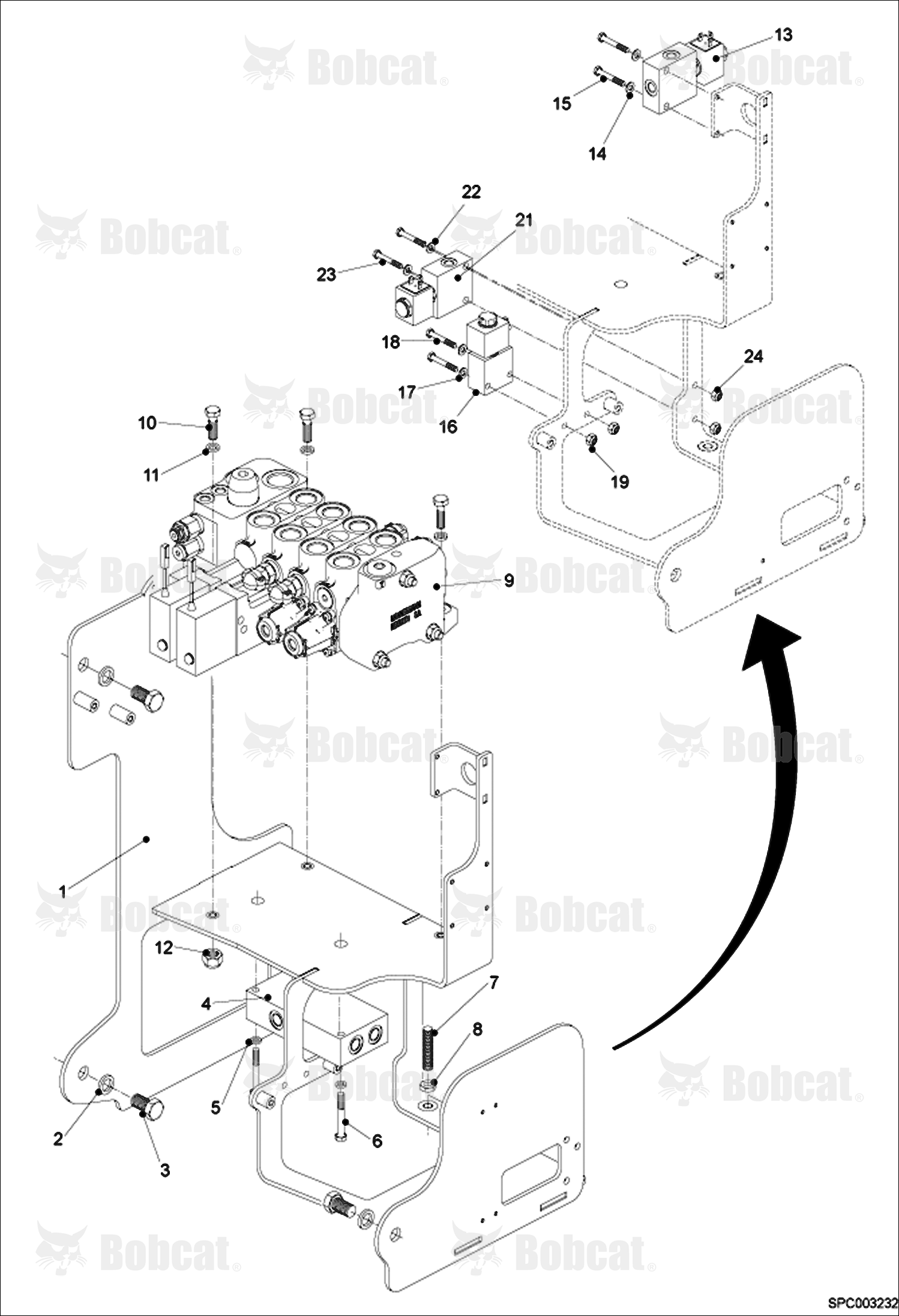 Hydraulic Control Valve Fixation A8HD11001 - A8HD14999, A8GW11001 - A8GW14999, A8GT11001 - A8GT14999