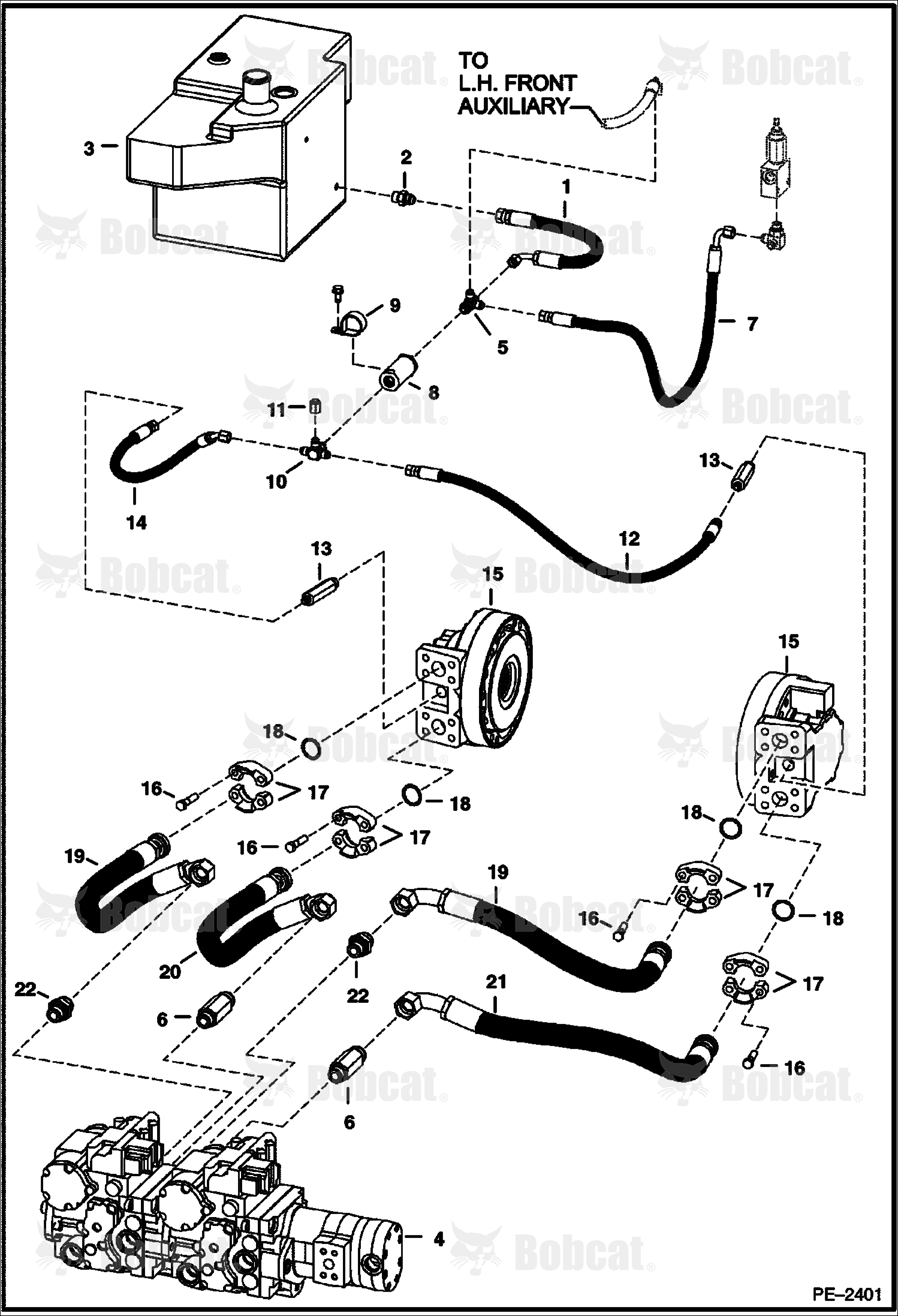Hydrostatic Circuitry (W/Motors)  526412000 & Above, 526512000 & Above