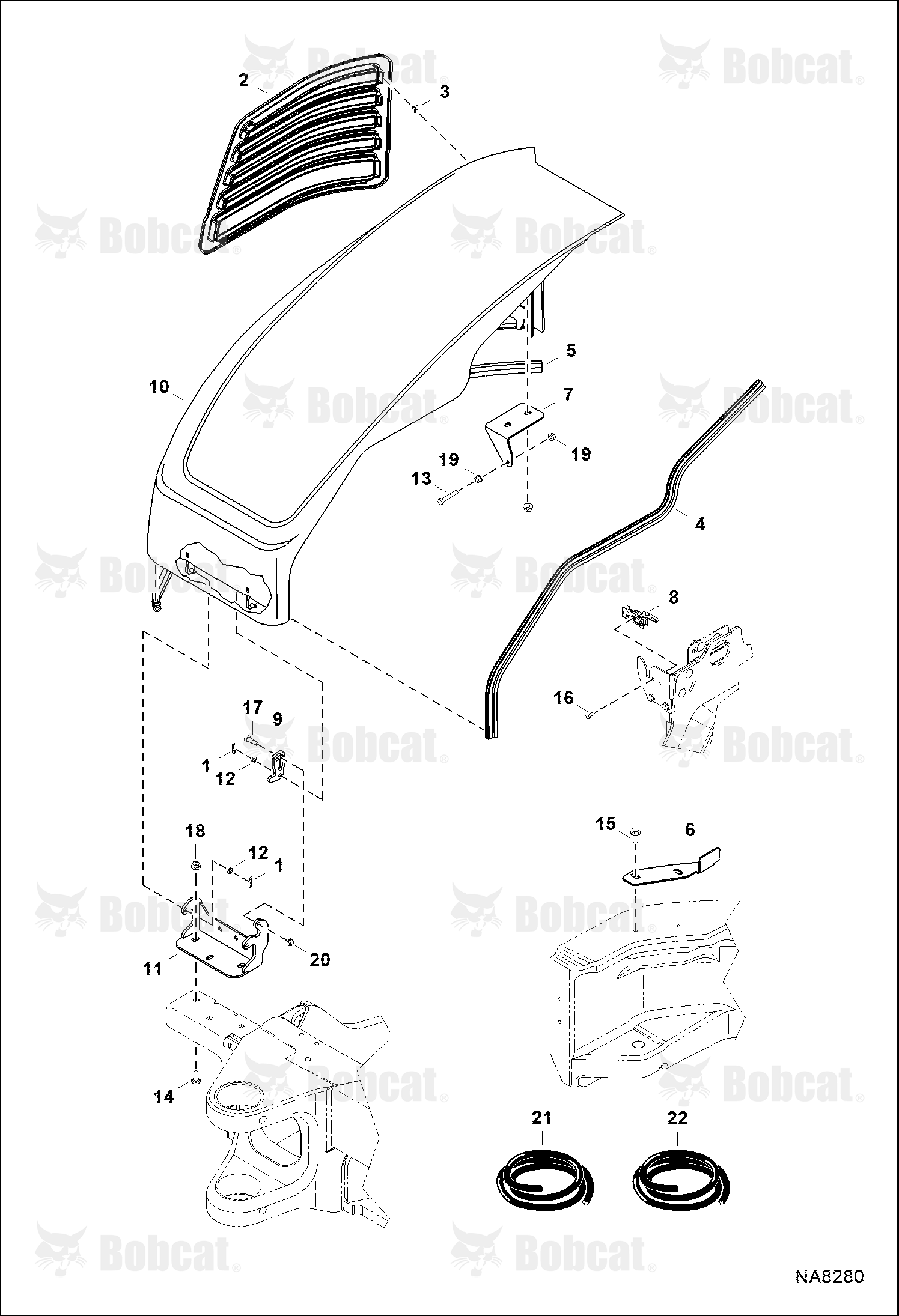 RH Cover (Bracket Hold Open)  AG3G14001 - AG3G14528, AHHC13001 - AHHC13556