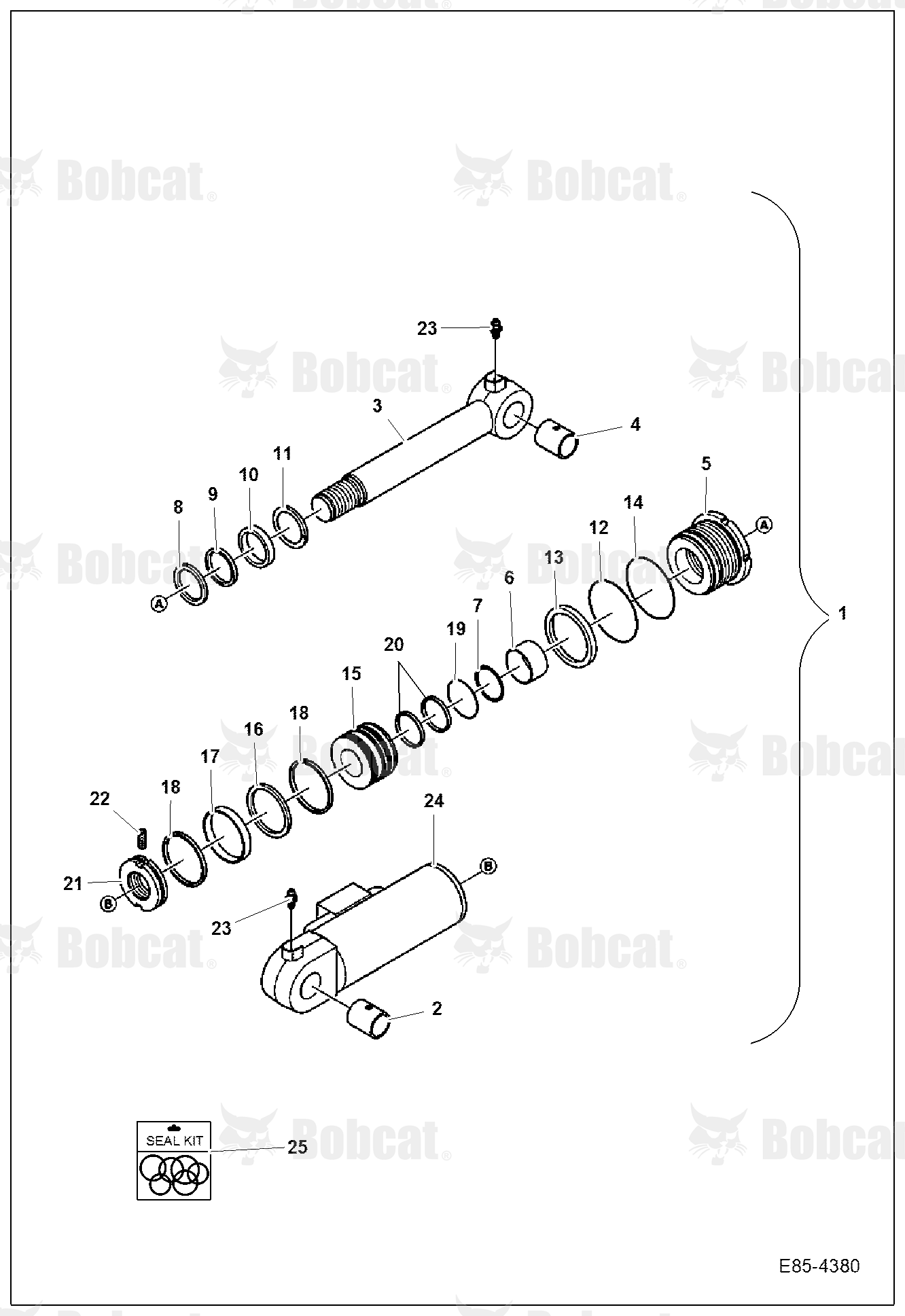 Blade Cylinder (LH W/Lock Valve)