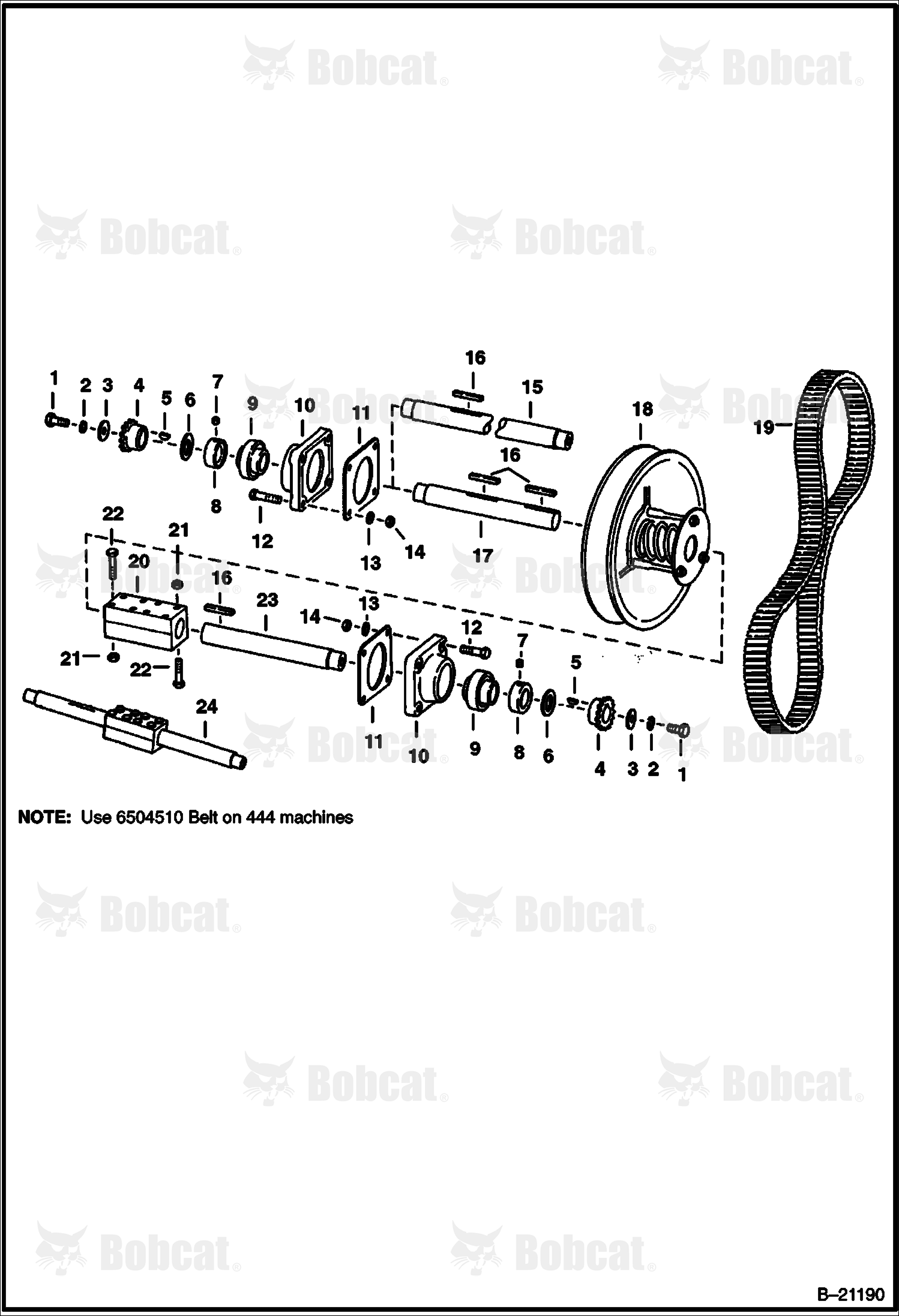Variable Speed Jackshaft (M-500 & M-444) (Straight Jackshaft)  100111001 - 100144567