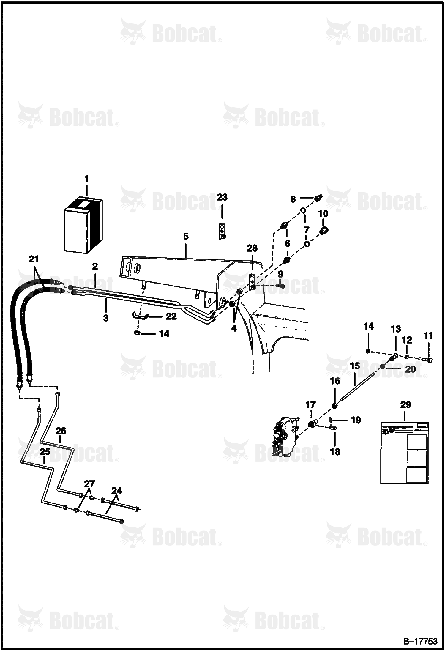 Auxiliary Hydraulics Kit 513012129 - 513030999, 513032306 & Above
