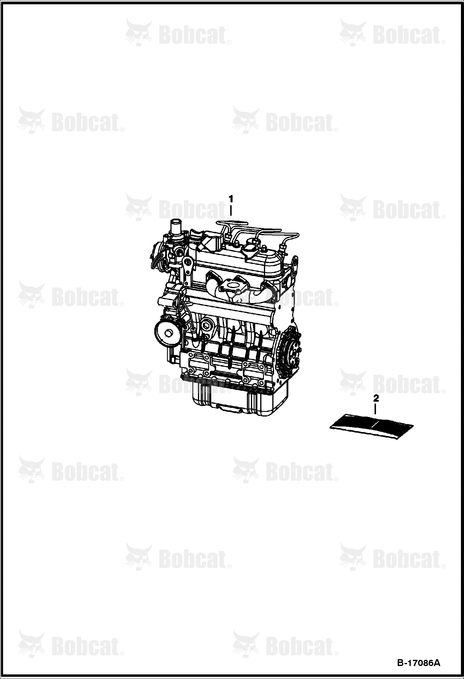 Engine (Kubota D1005-E2B-BC-3 - Tier II)  538911001 & Above, 539011001 & Above