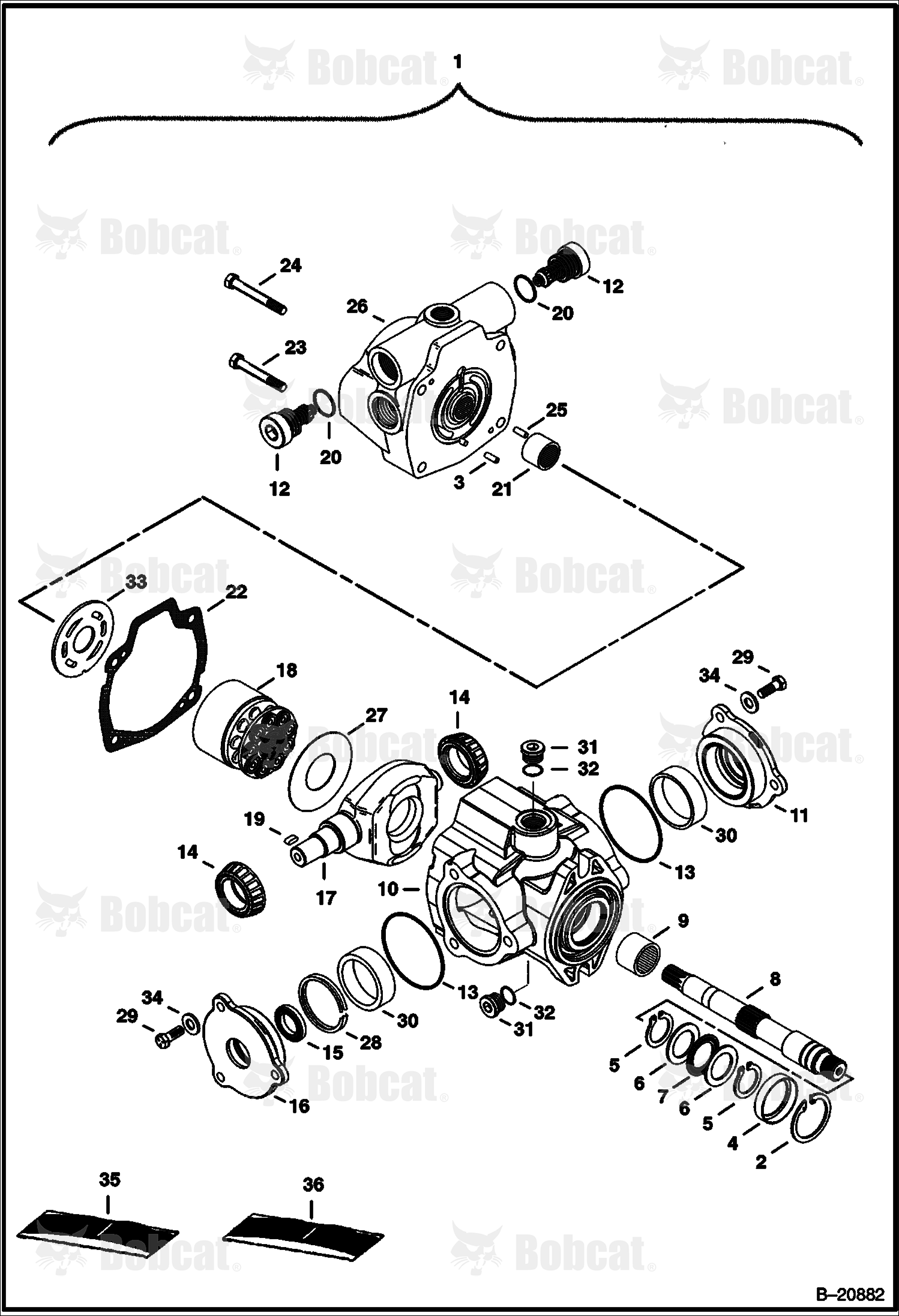 Hydrostatic Pump (Gear Pump End)