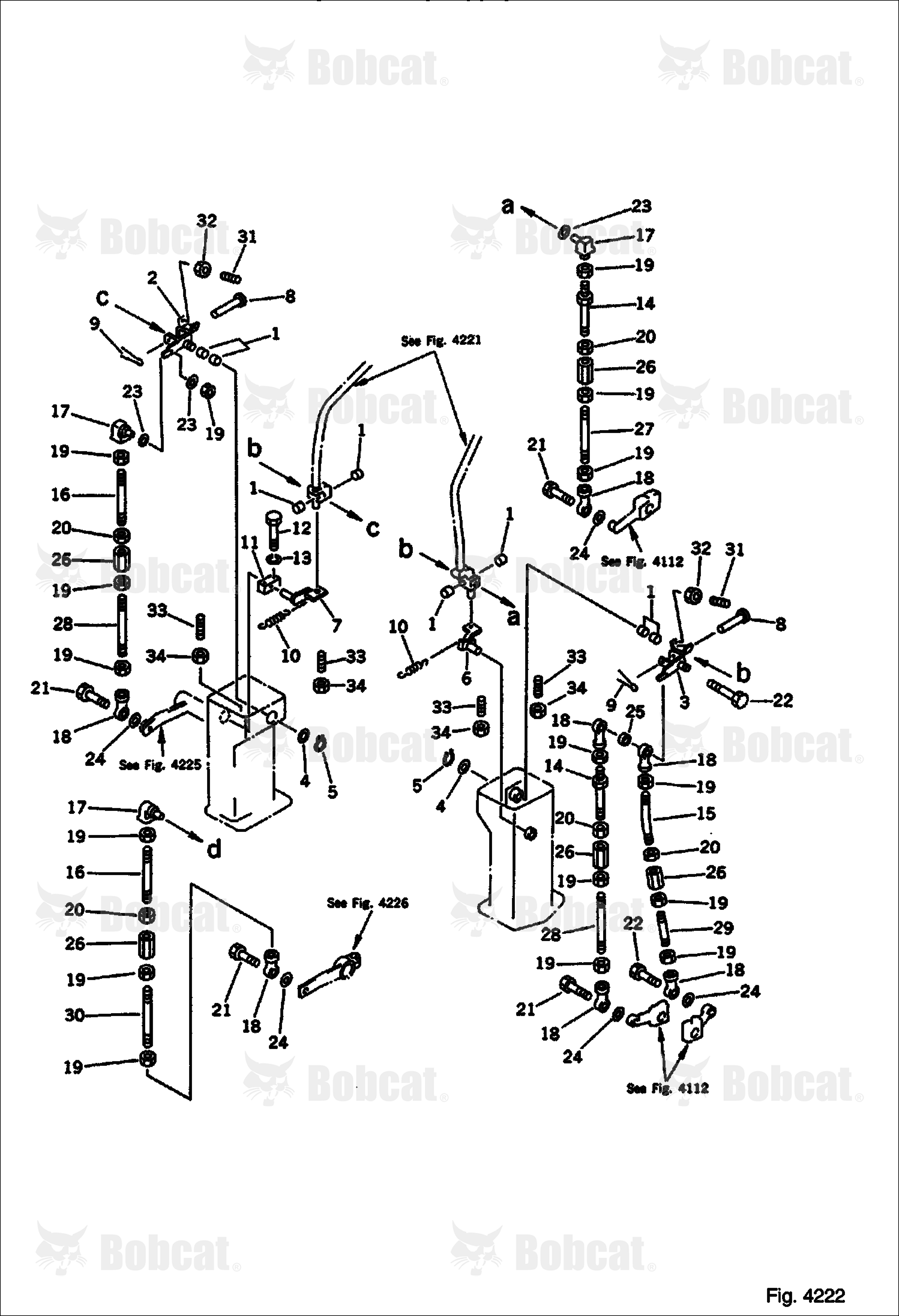 Work Equipment Control Lever (2/2) (6 Way Shift Pattern SPEC.) (Komatsu S/N 13025 & Above)