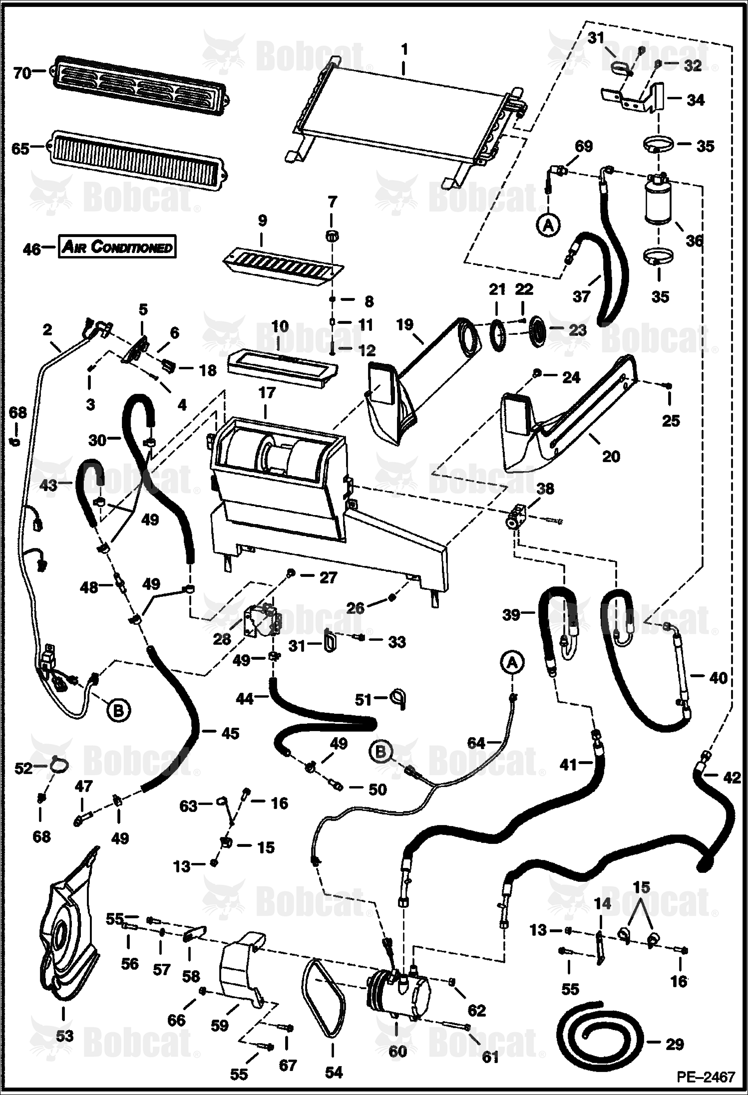 Heater & A/C (Heater & A/C Option) (Heater W/Barbed Hose Connectors)  5240 & Above, 5241 & Above
