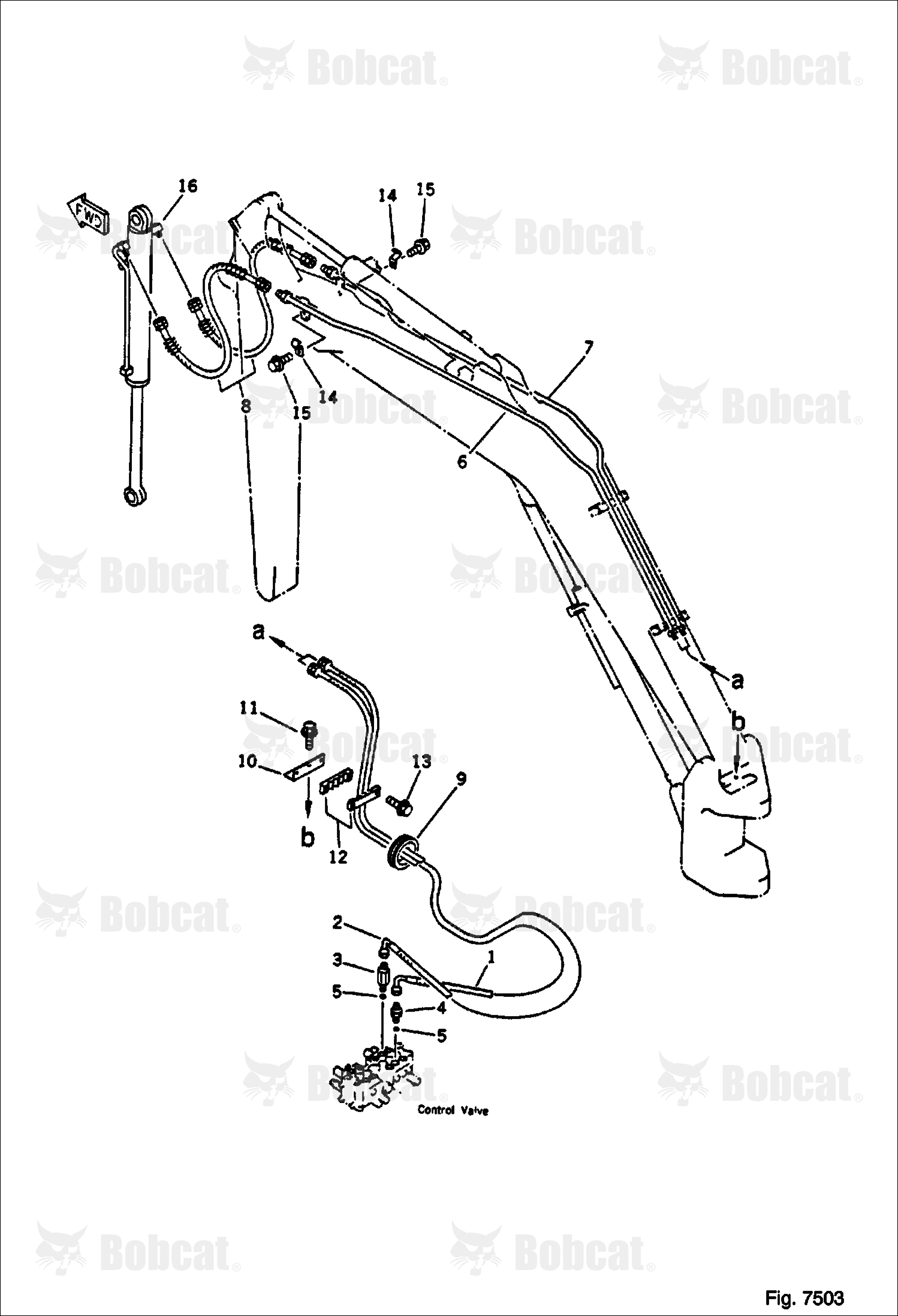 Hydraulic Piping ( Bucket Cylinder Line )