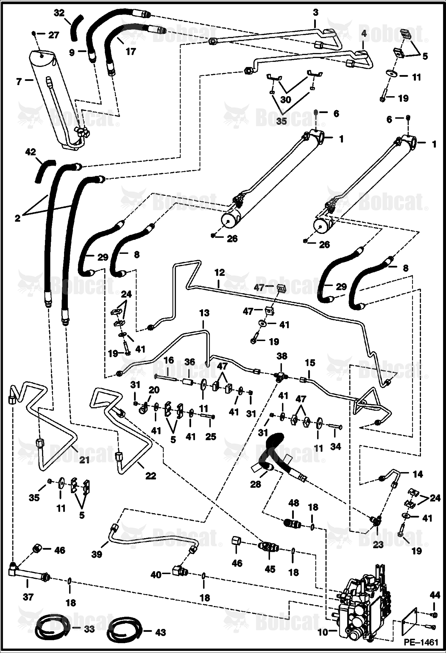 Hydraulic Circuitry (W/O Bucket Positioning Valve)
