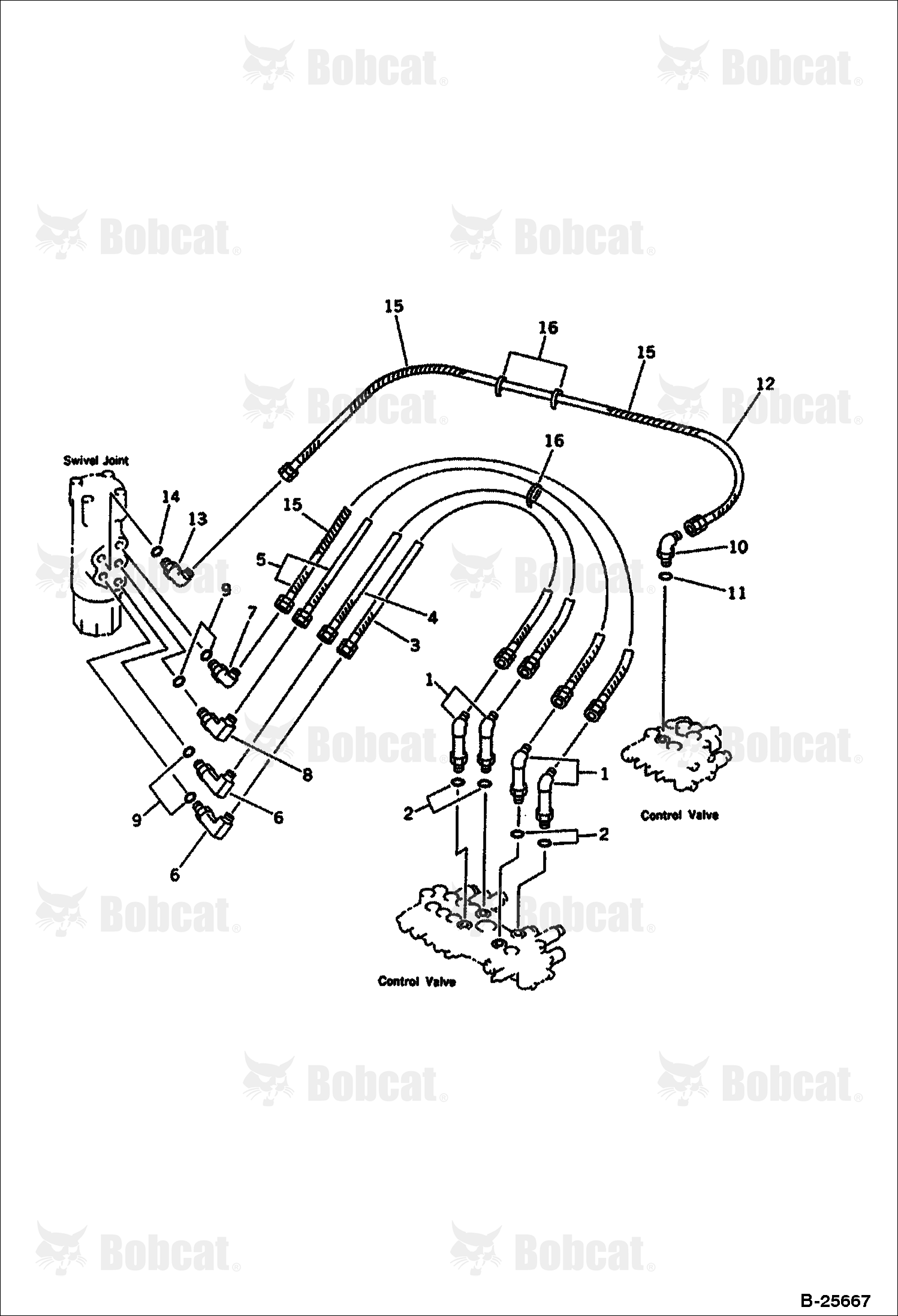 Hydraulic Piping (TRAVEL Motor LINE)