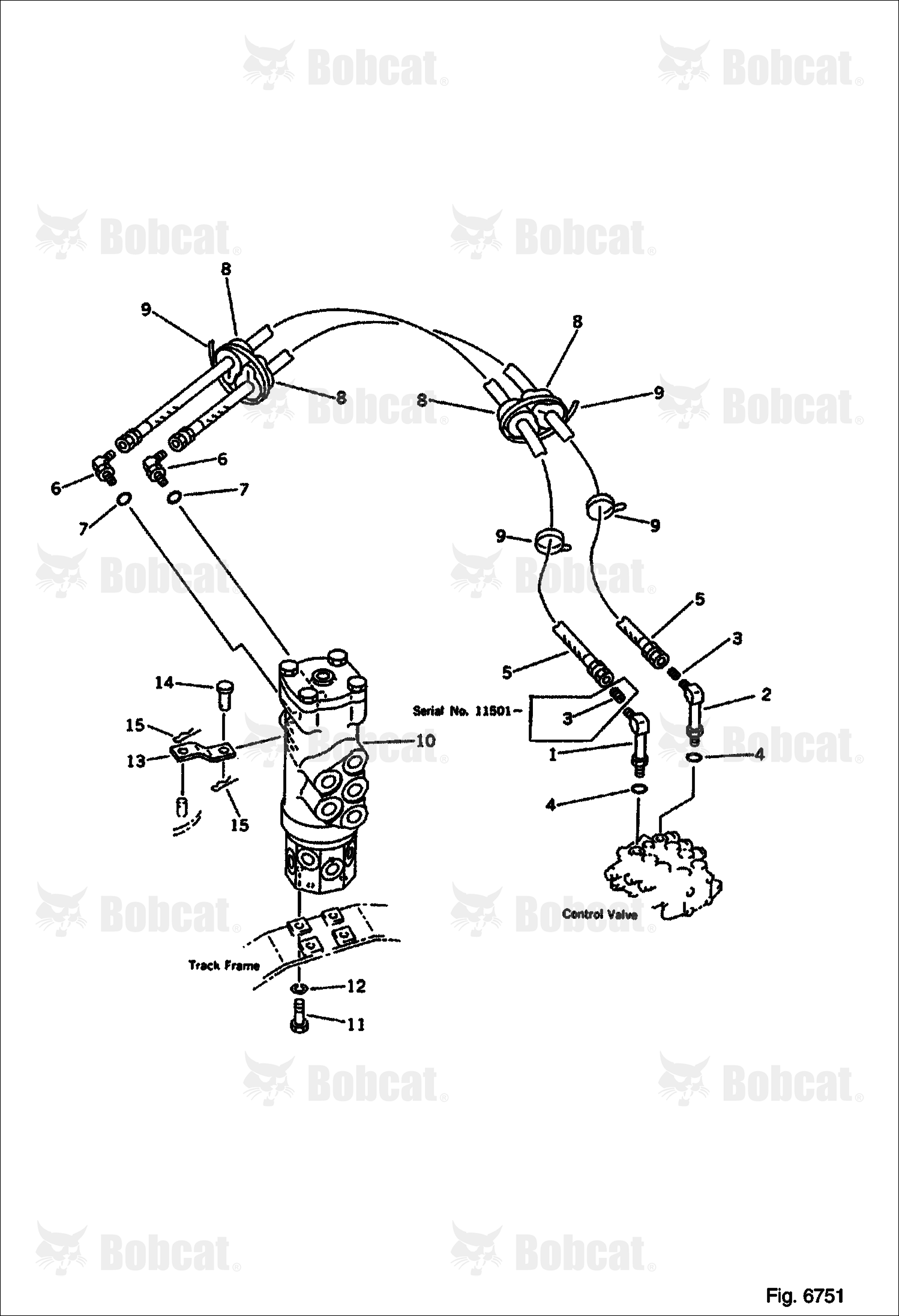 Hydraulic Piping (BLADE Cylinder LINE) (CHASSIS SIDE)