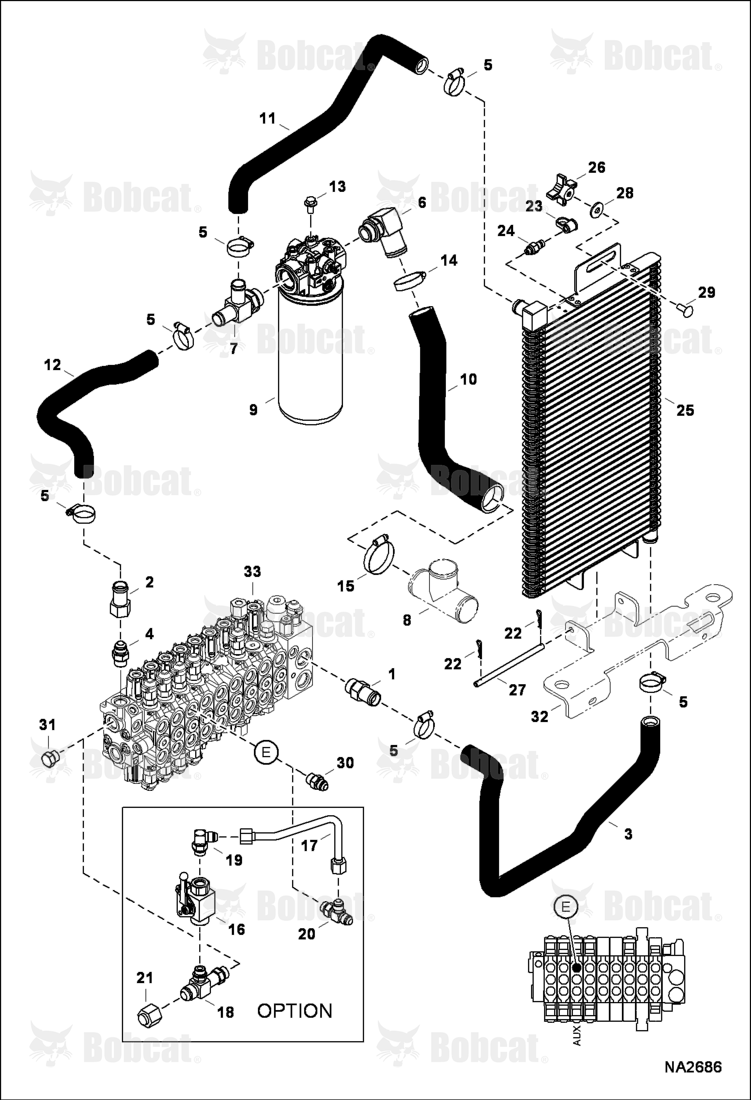 Hydraulic Circuitry (Cooler/Filter & Direct to Tank)