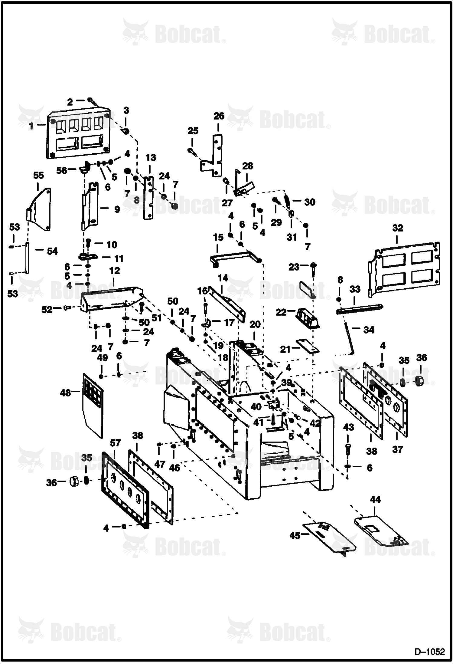 Main Frame Attaching Parts (Right Side Illustrated)
