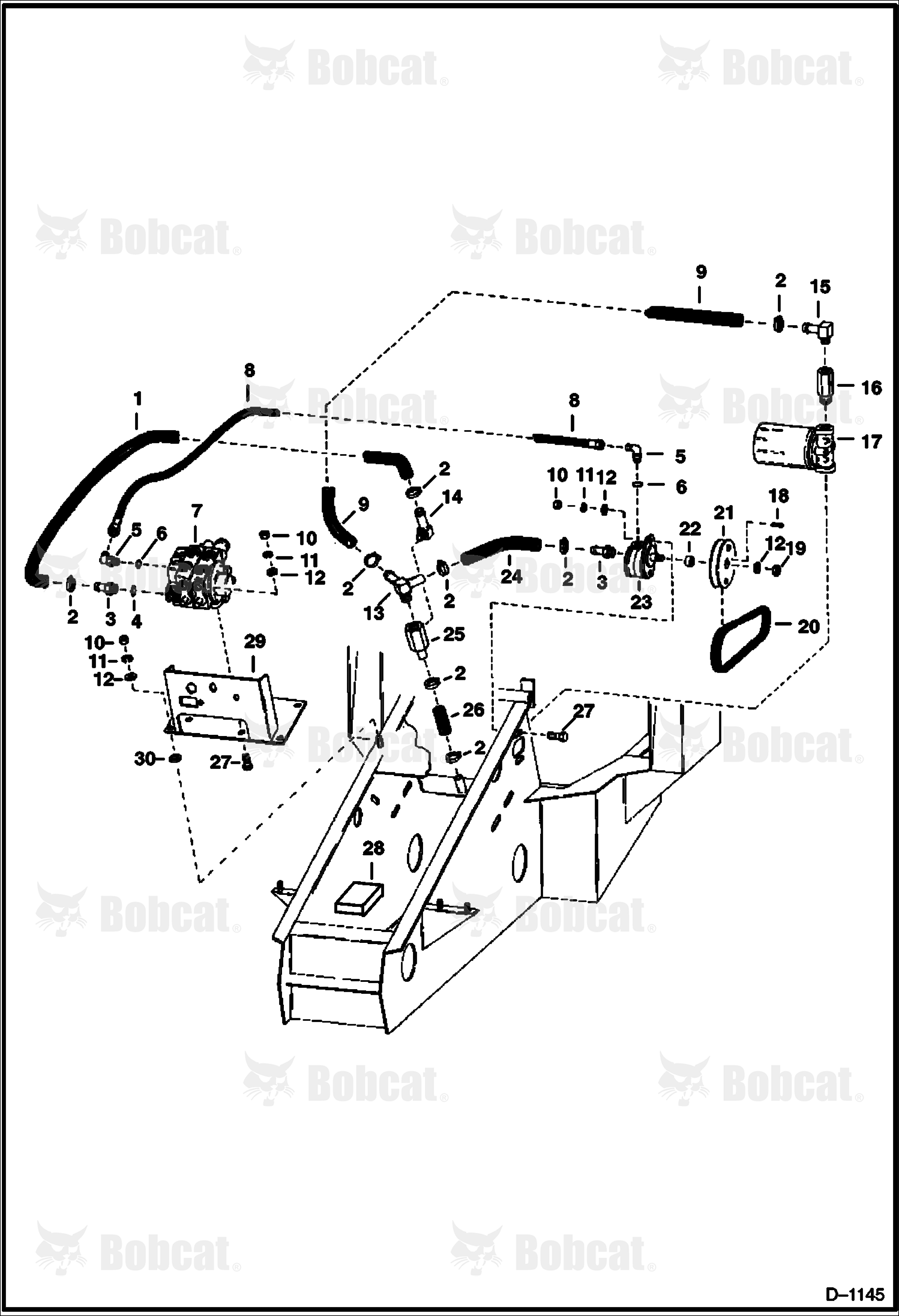 Main Frame Hydraulic System - With Husco Valve  4953-B-1577 - 4953-B-3130, 4953-B-3141 - 4953-B-3160