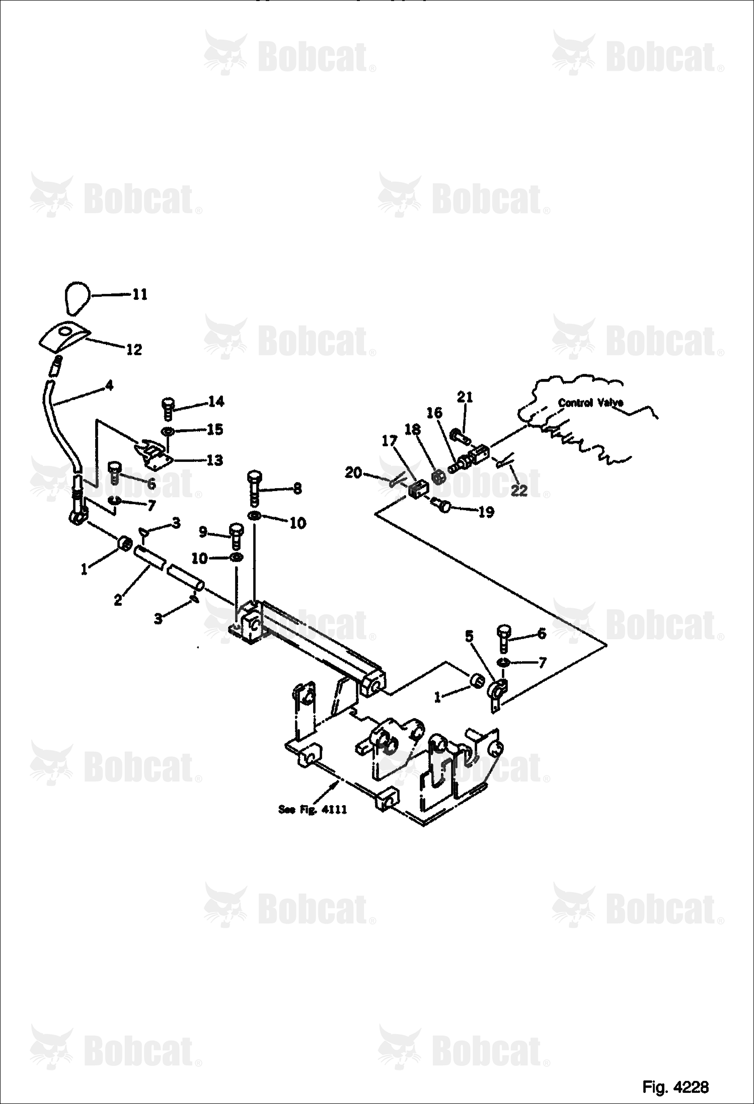 Swing Control Lever (6 Way Shift Pattern SPEC.) (Komatsu S/N 13025 & Above)