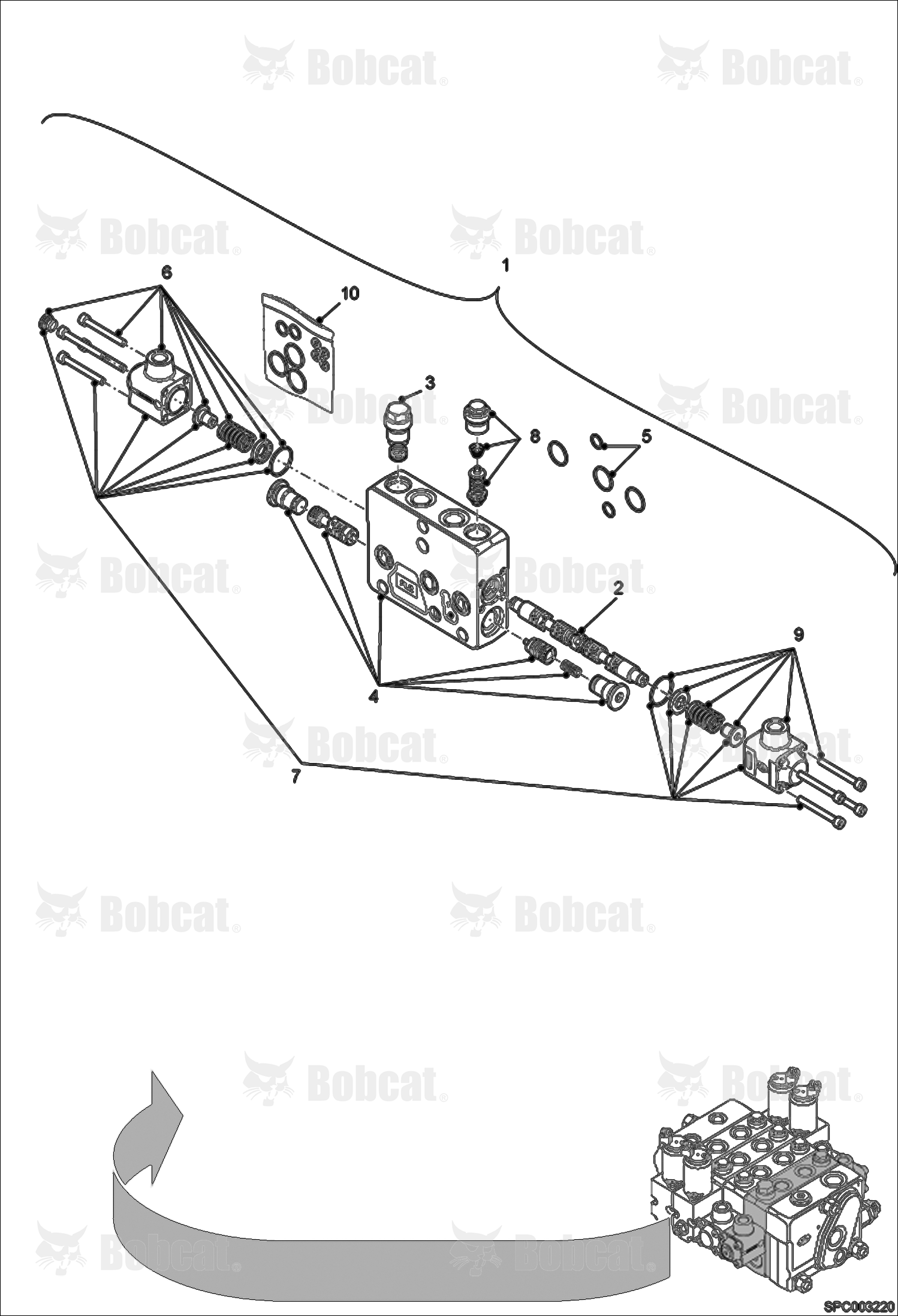 Control Valve Section (Lift Section)  AC1C11001 - AC1C11238, AC1D11001 - AC1D11999