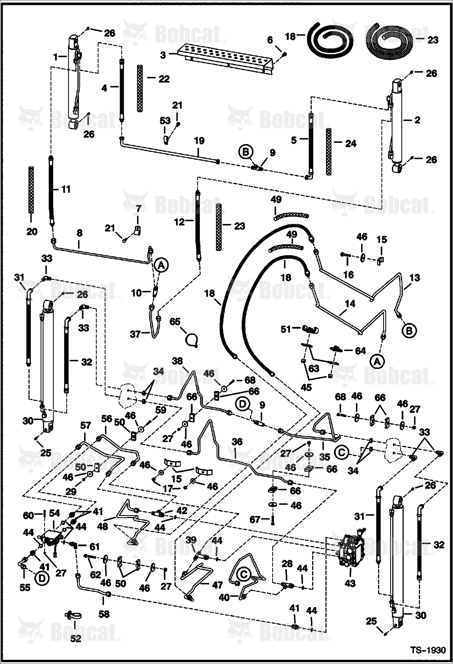 Hydraulic Circuitry (W/ Bucket Positioning Valve) 514140001 - 514147758, 514240001 - 514241033, 517911001 - 517912082