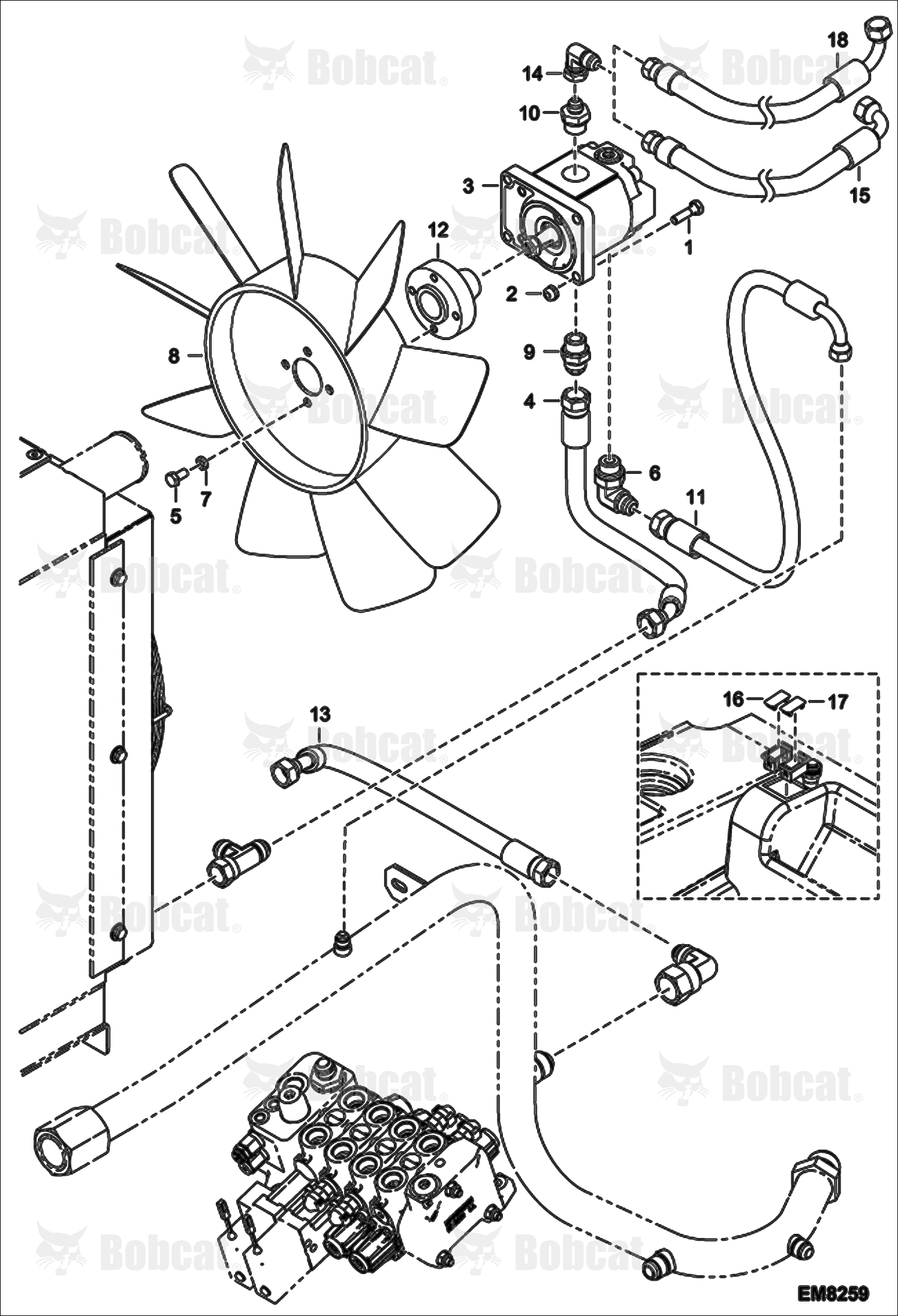 Cooling Fan Circuit  A8G815000 & Above, A8G915000 & Above