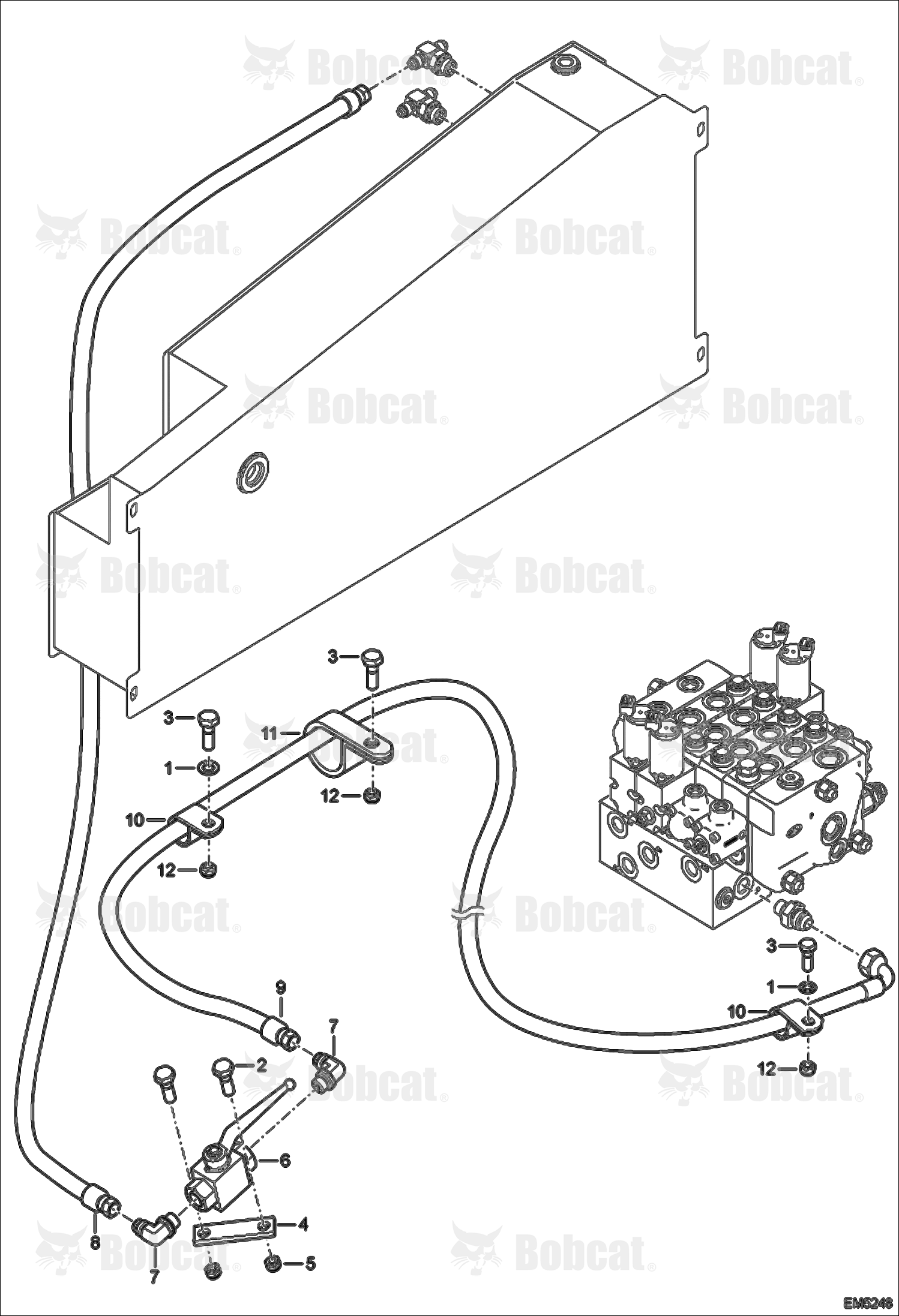 Hydraulic Circuitry (Unlock Valve)  AC1C11239 - AC1C14999, AC1D12000 - AC1D14999