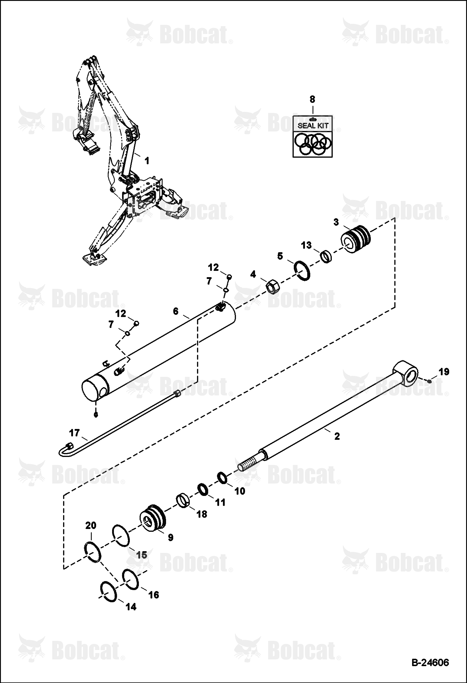 Boom Cylinder (Center Mount Backhoe)